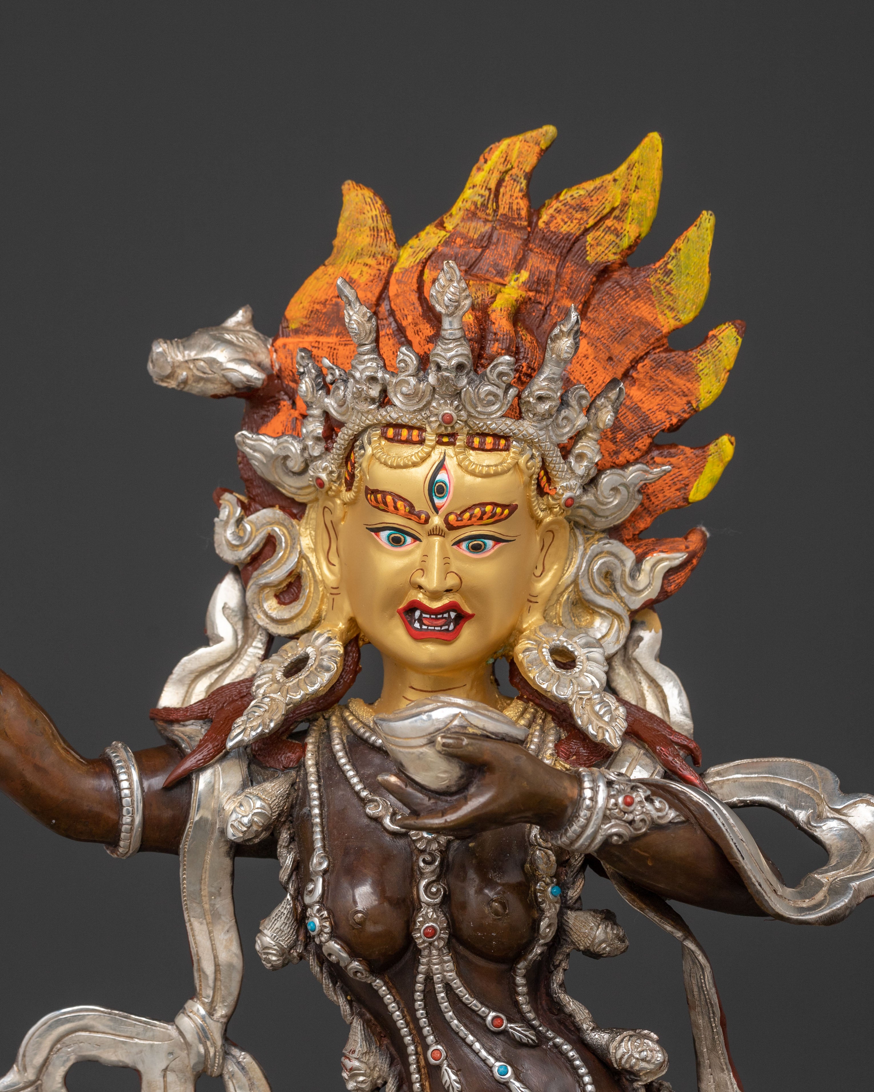 Handcrafted Dorje Phagmo Statue: Home Decor