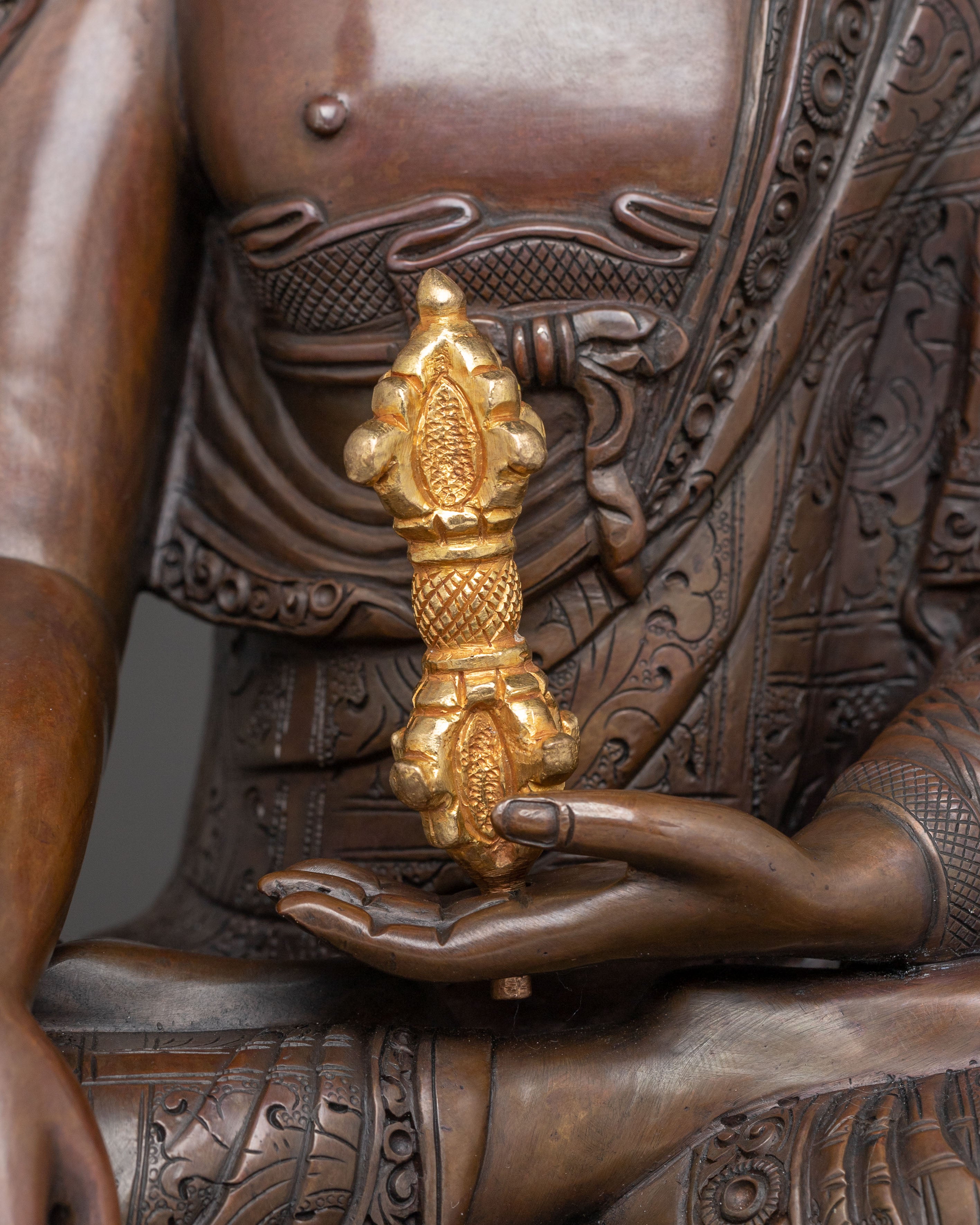 Spiritual Icon Mitrugpa Statue | Oxidized Copper Sculpture