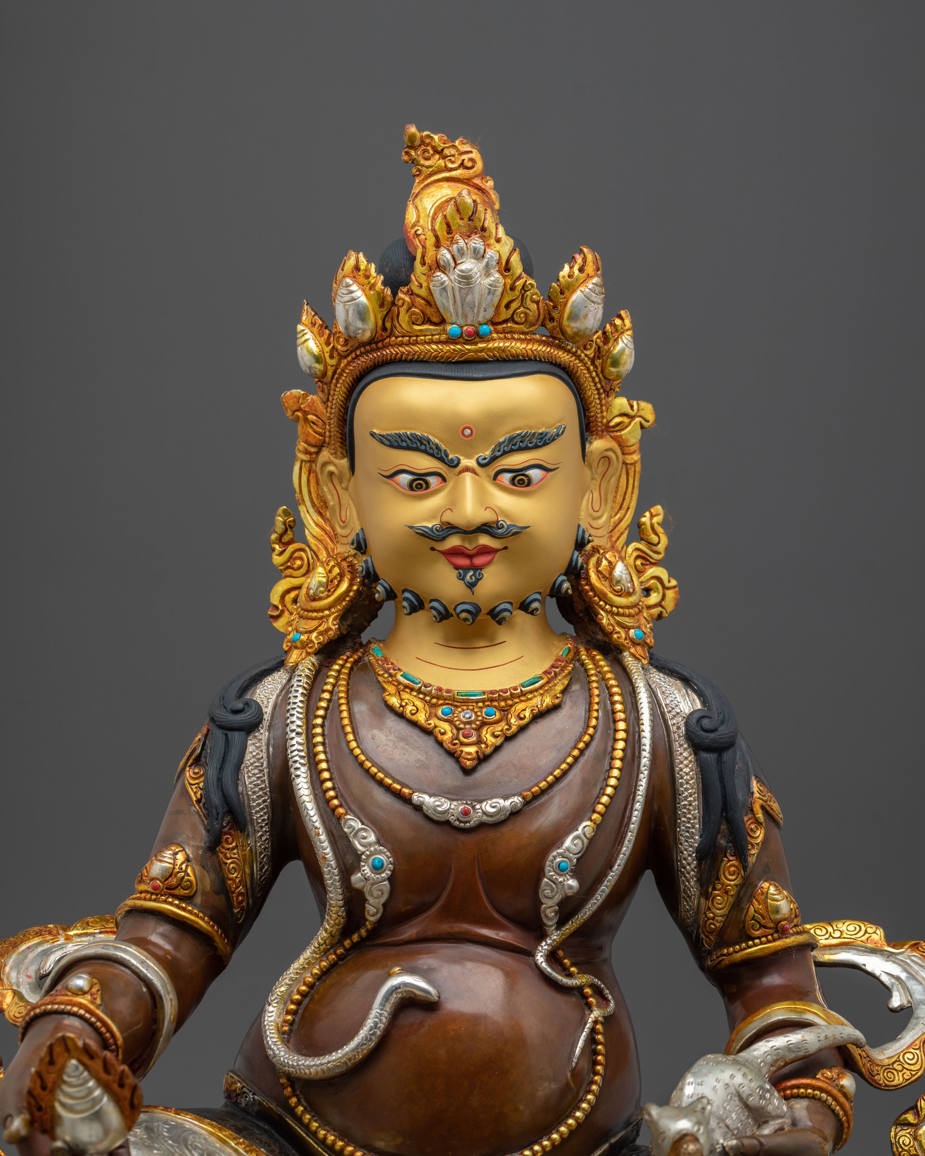 Traditional Dzambhala Wealth Deity Statue | Guardian of Prosperity