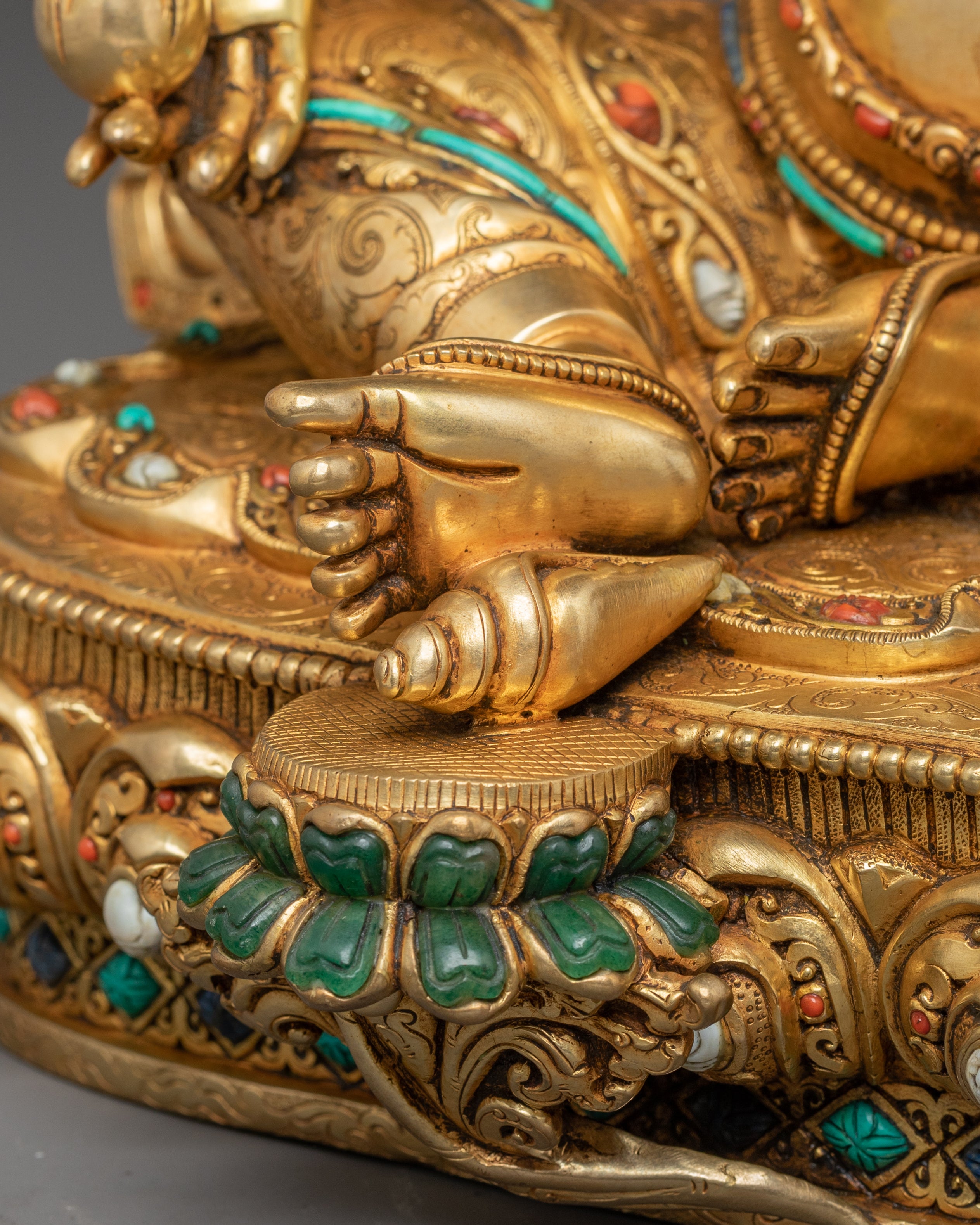 Handmade Golden Statue of Dzambhala | Prosperity Icon