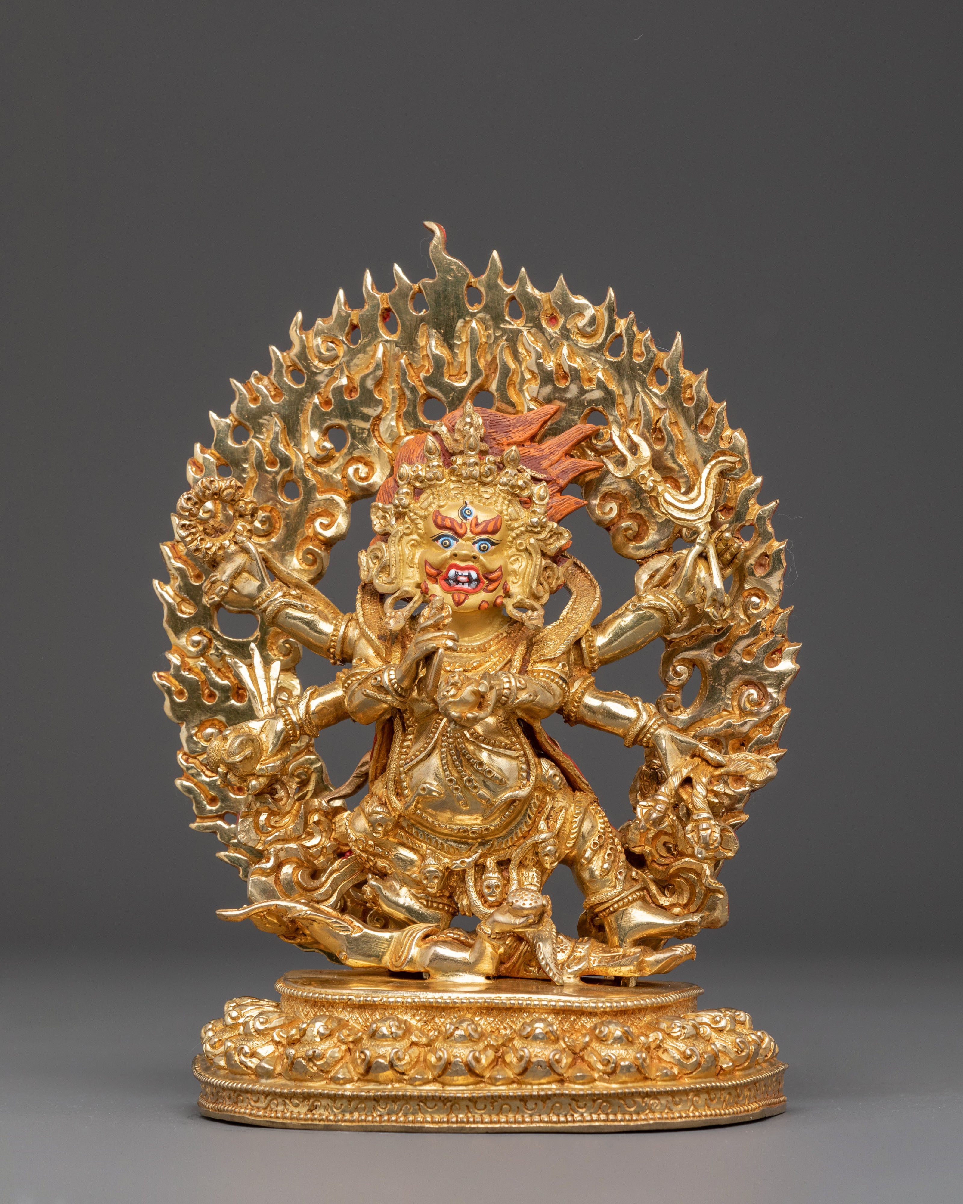 Golden Statue of Six-Armed Mahakala