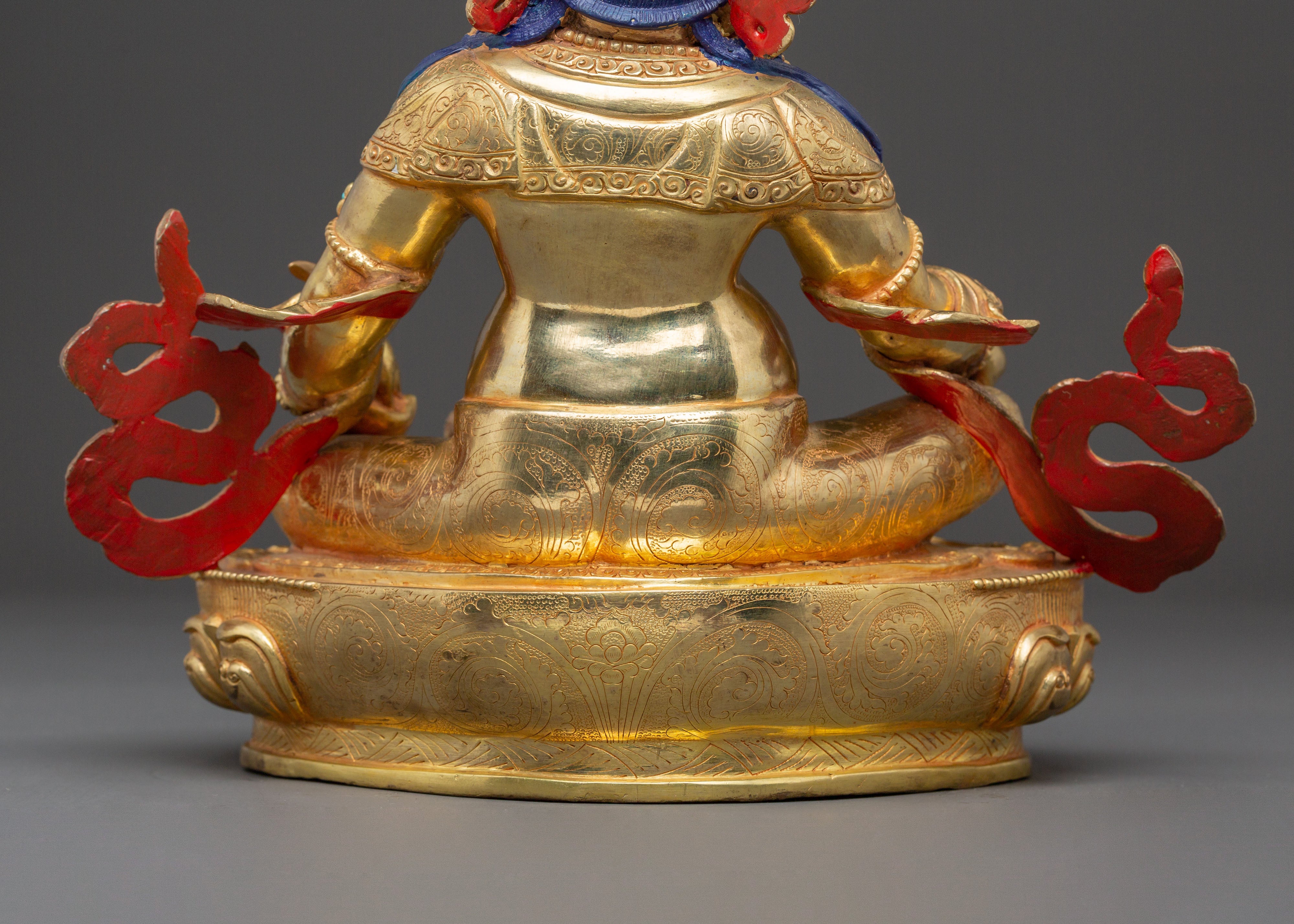 Dzambhala Wealth Prosperity Statue – Hand-Gilded Copper