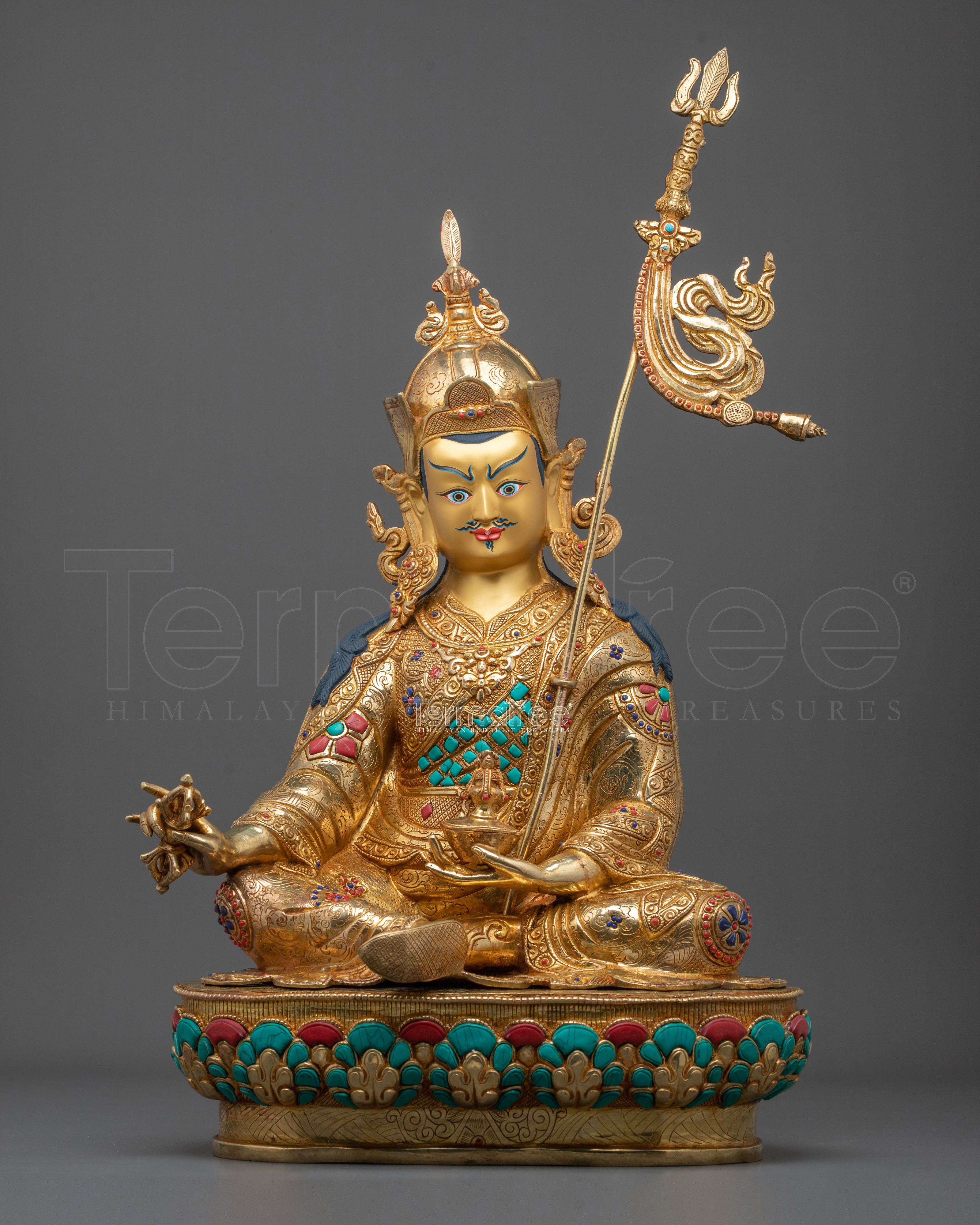 Padmasambhava Sacred Sculpture: Buddhist Decor