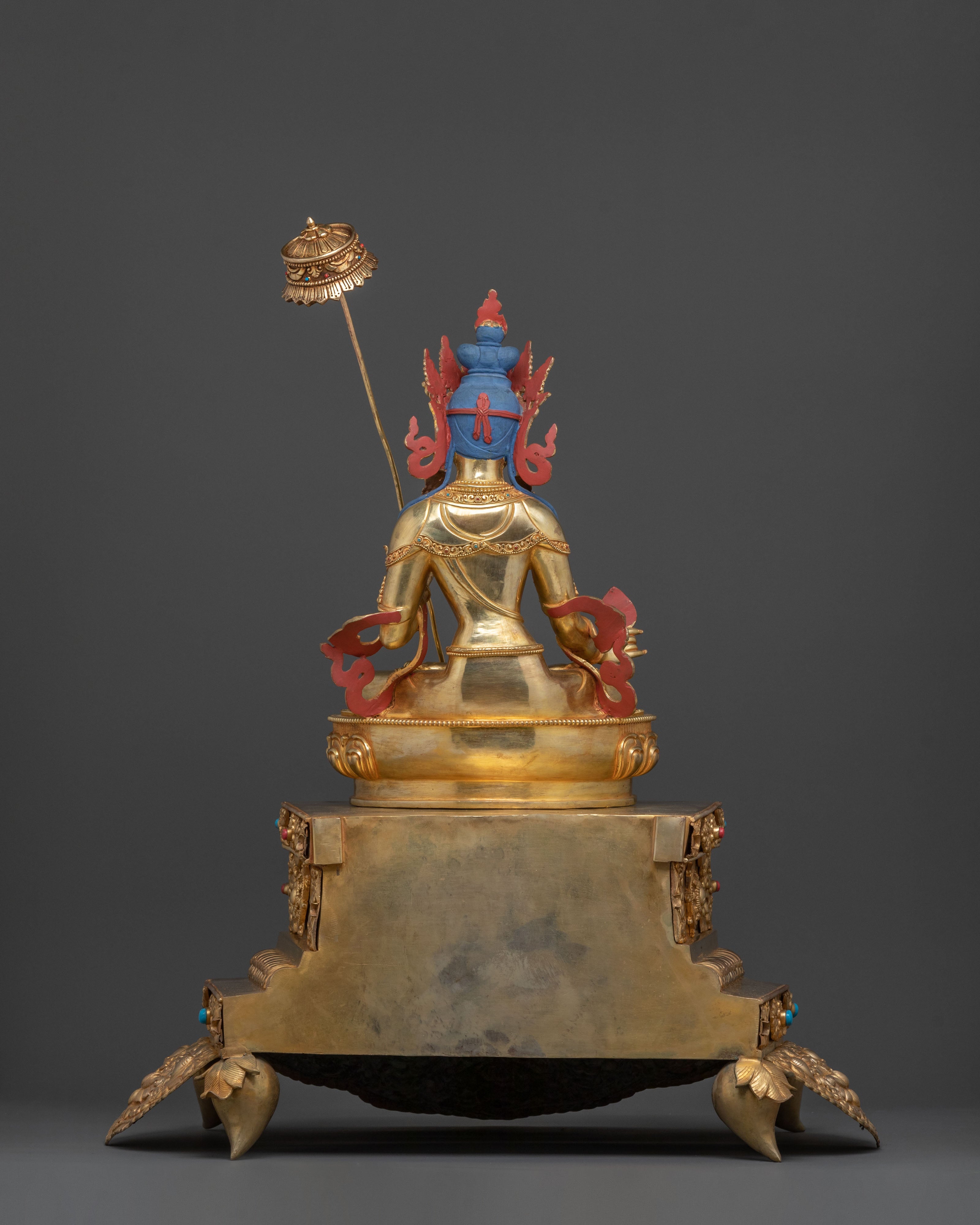 Dukar Statue on Throne | White Umbrella Goddess of Supreme Protection