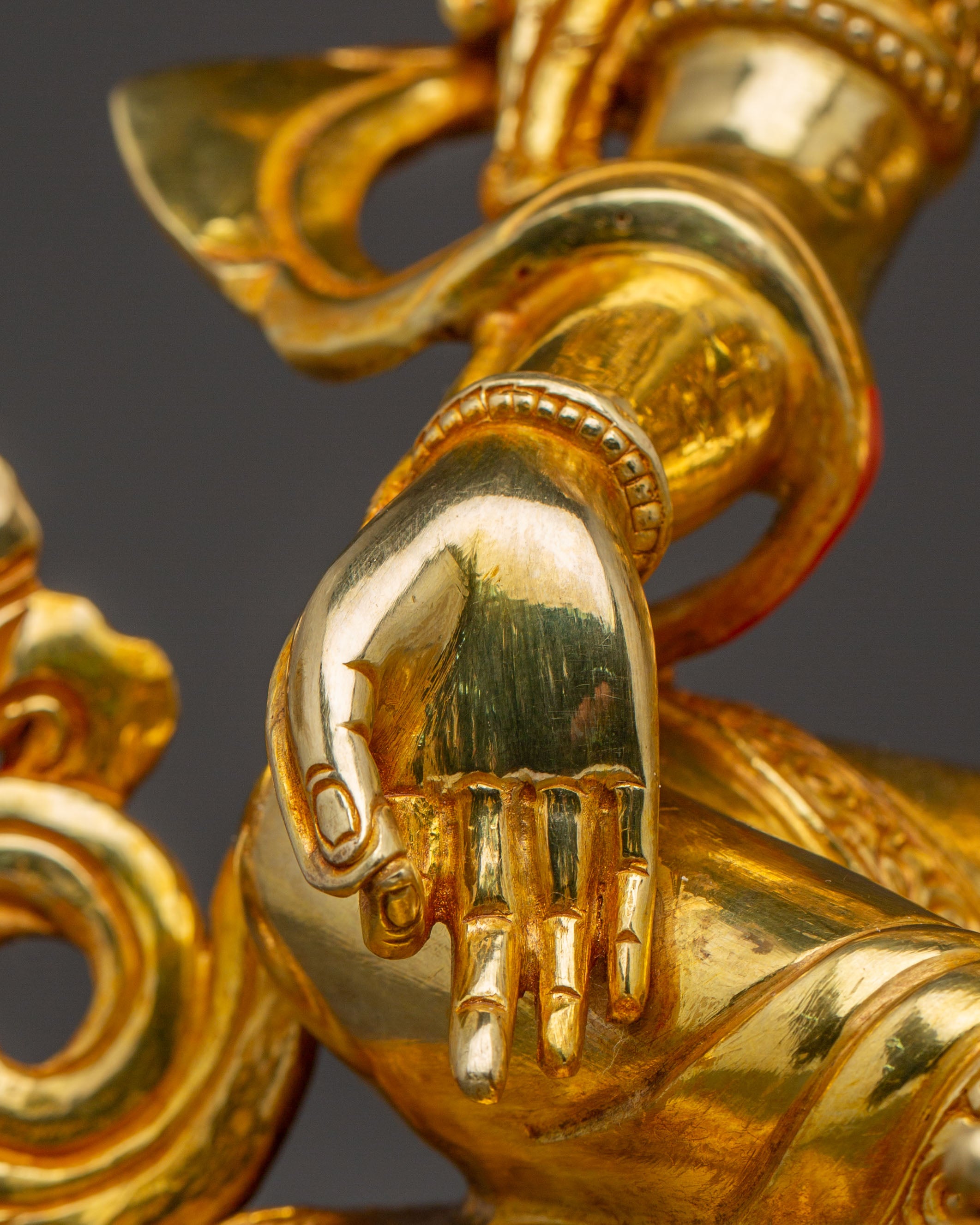 Green Tara Statue: Mother of Compassion - Radiant Gold Gilded