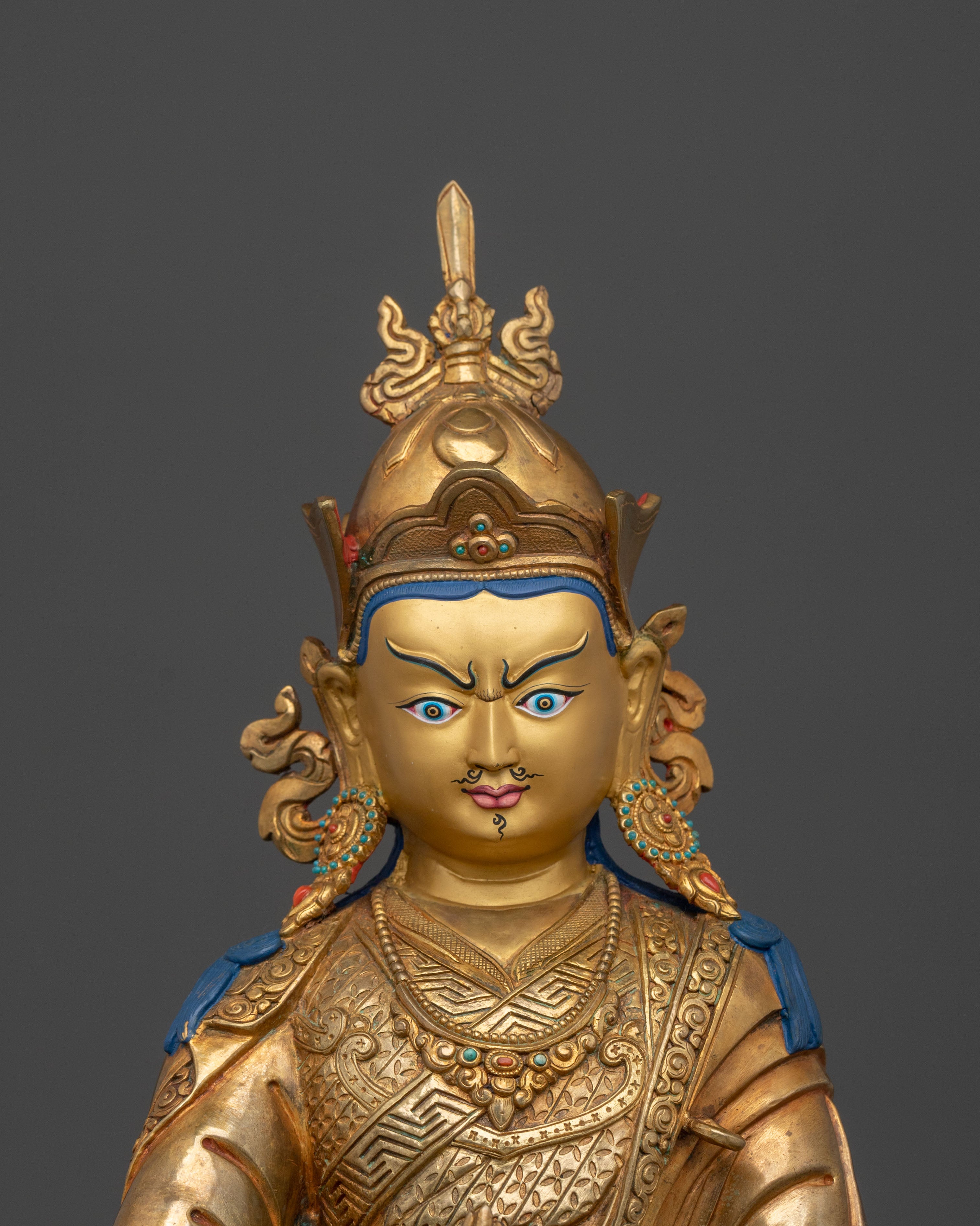 Himalayan Guru Rinpoche Statue for Buddhist Altar