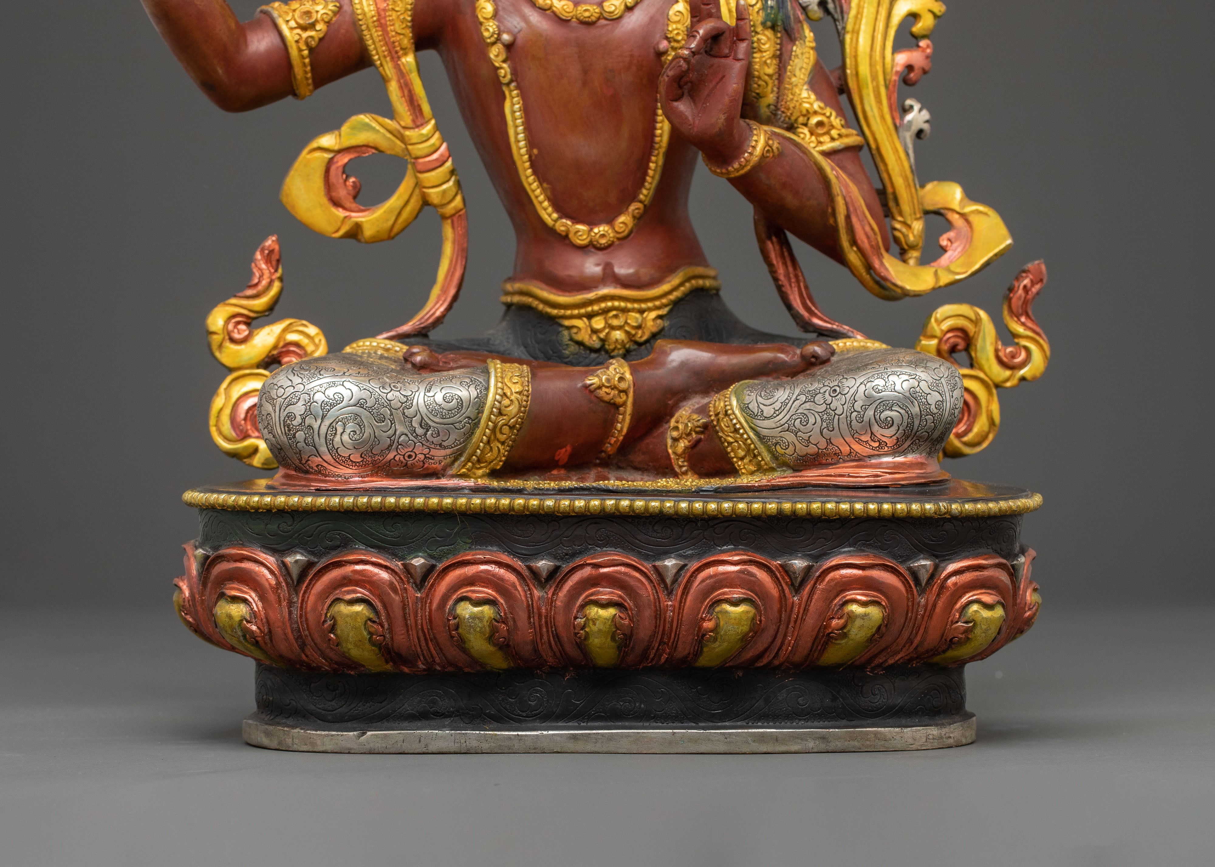 Manjushri Traditional Statue | Meditation Decor