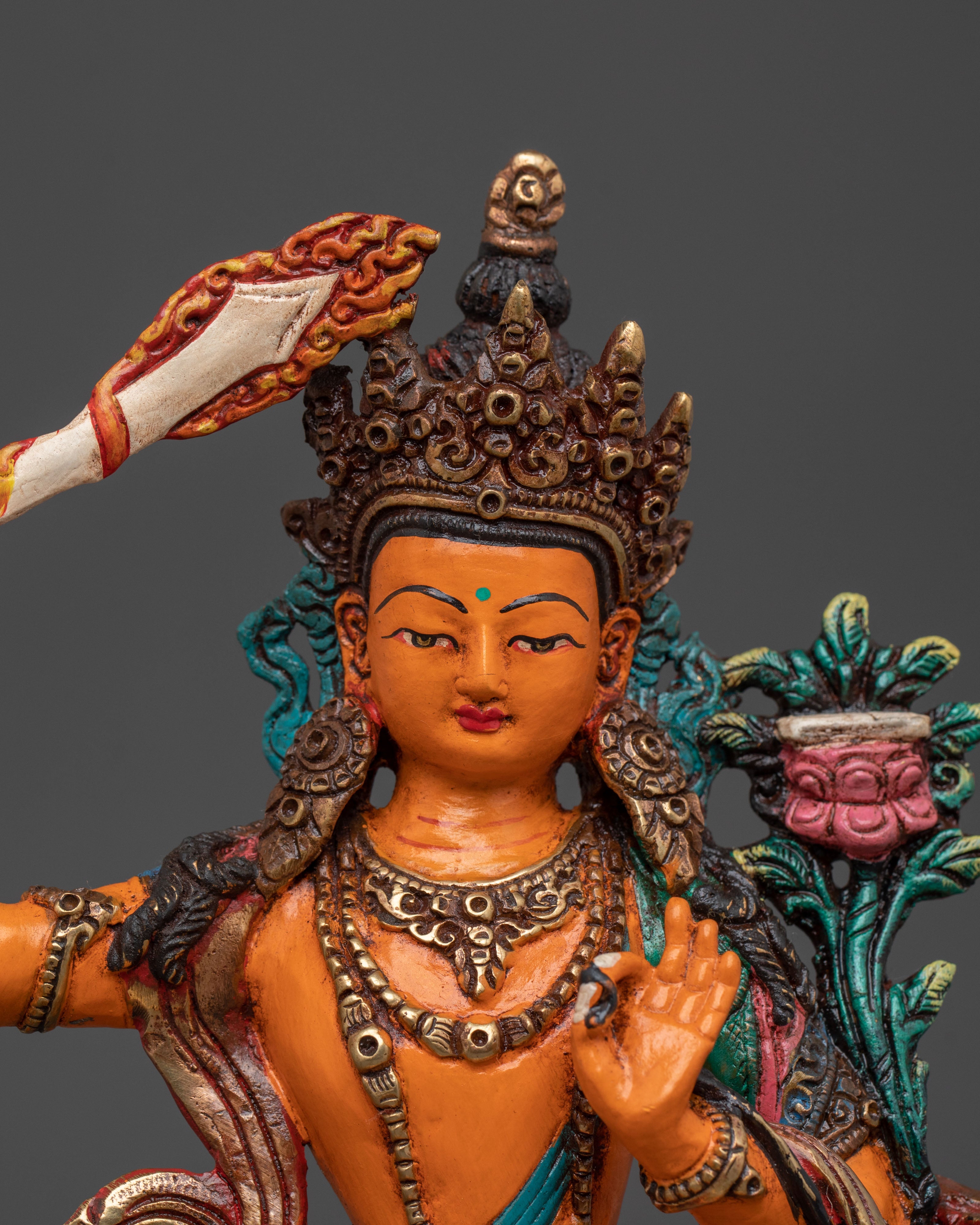 Majestic Manjushree Figurine | Bodhisattva of Supreme Wisdom