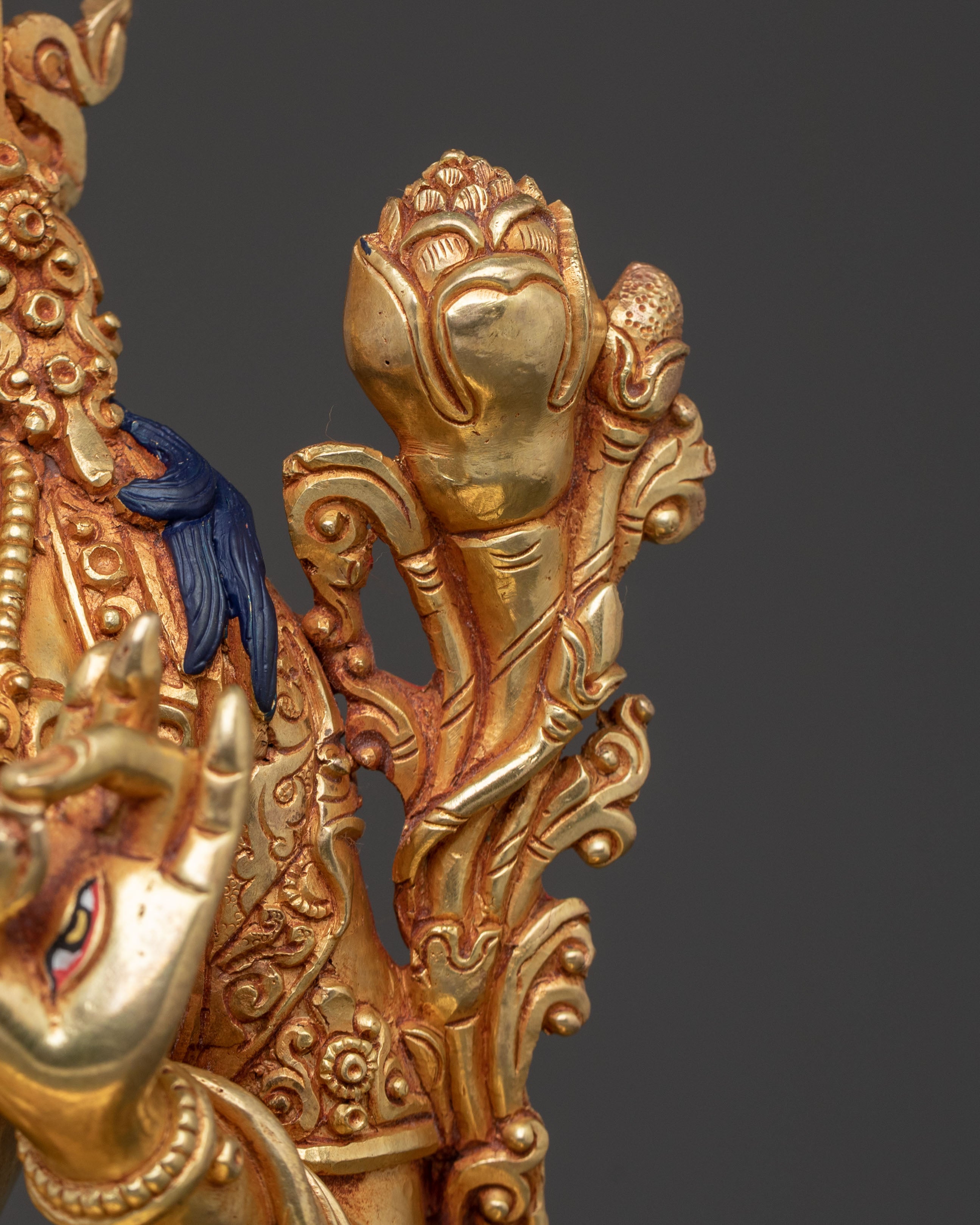 White Tara Longevity Statue – Handcrafted Gilded Copper
