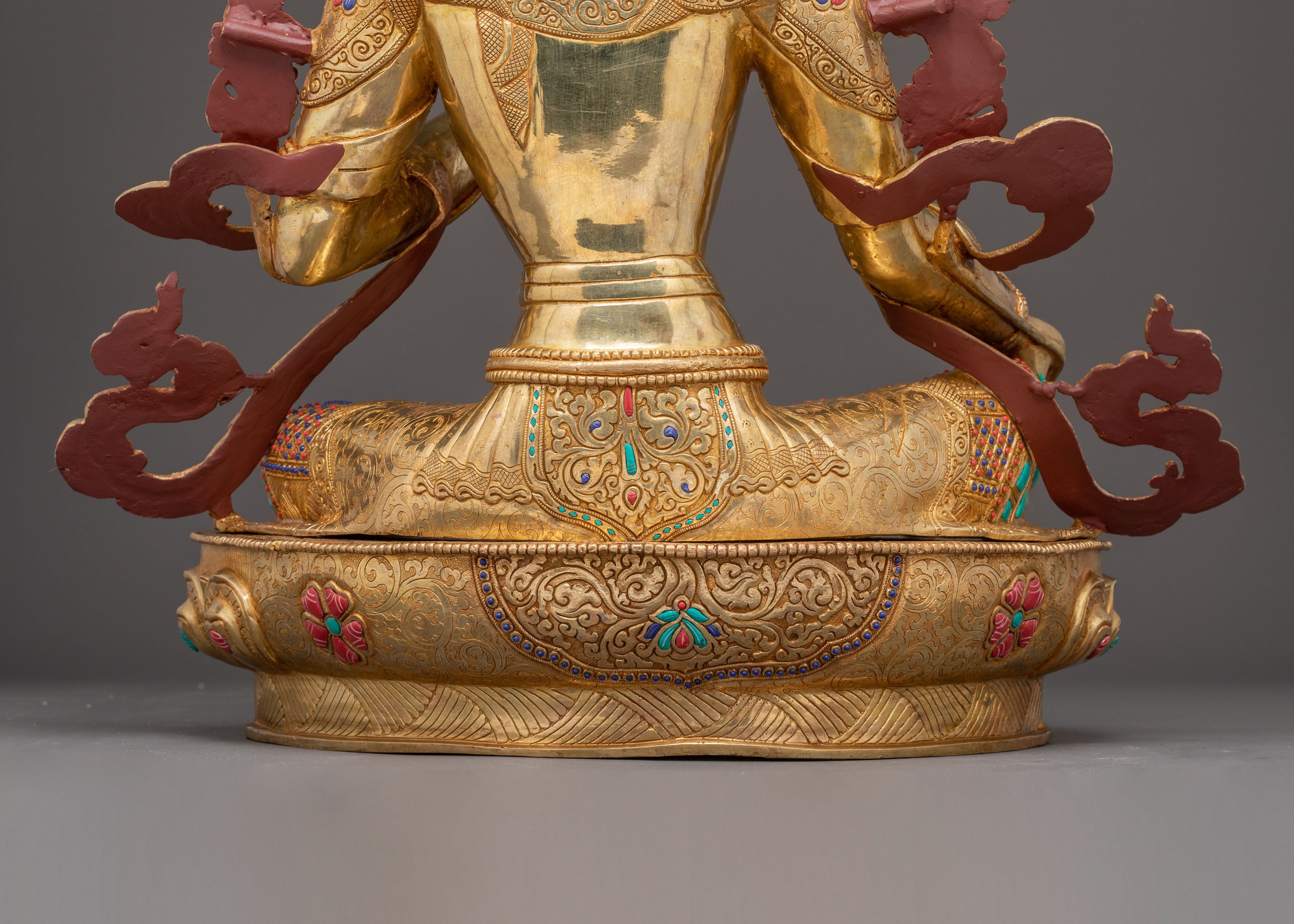 Handmade Serene Sculpture of Mother Green Tara | Divine Feminine Protector