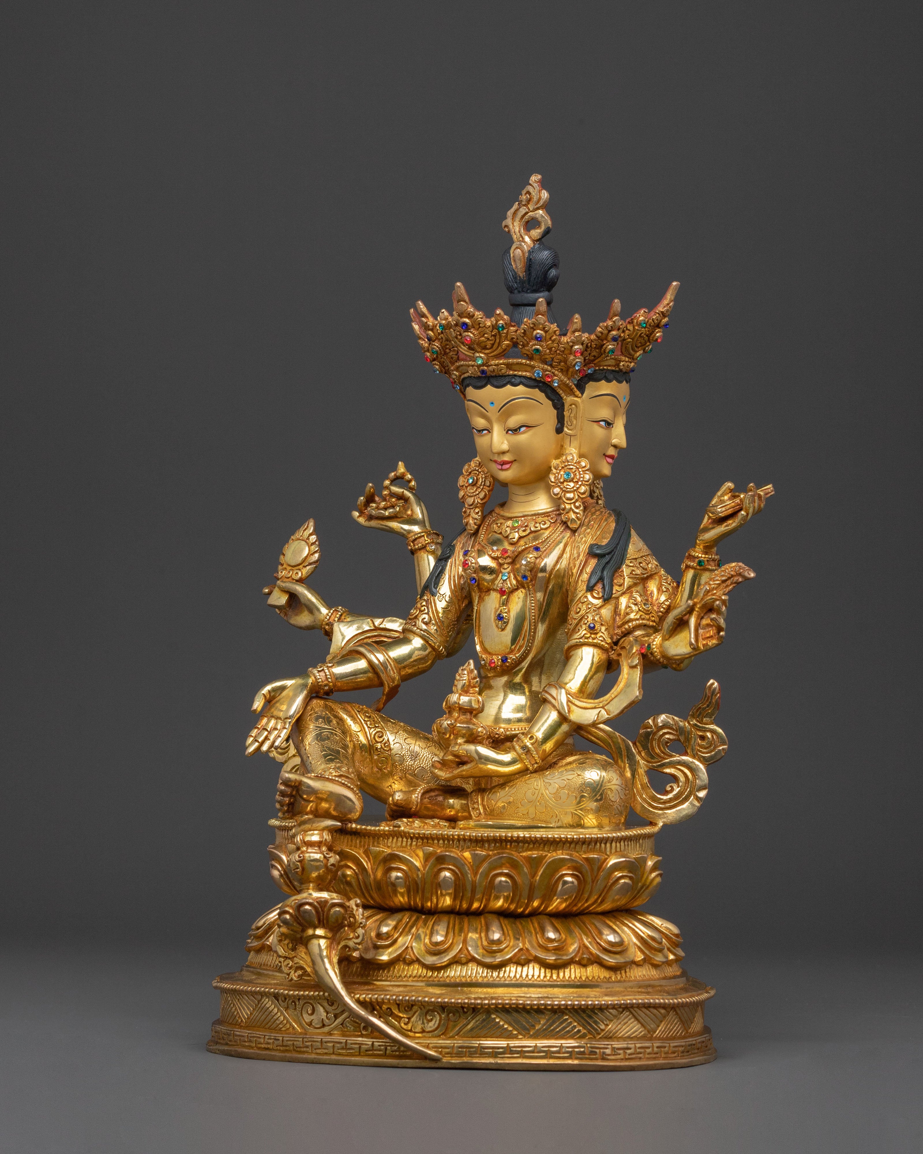 Tibetan Vasudhara Statue | Handcrafted Figure