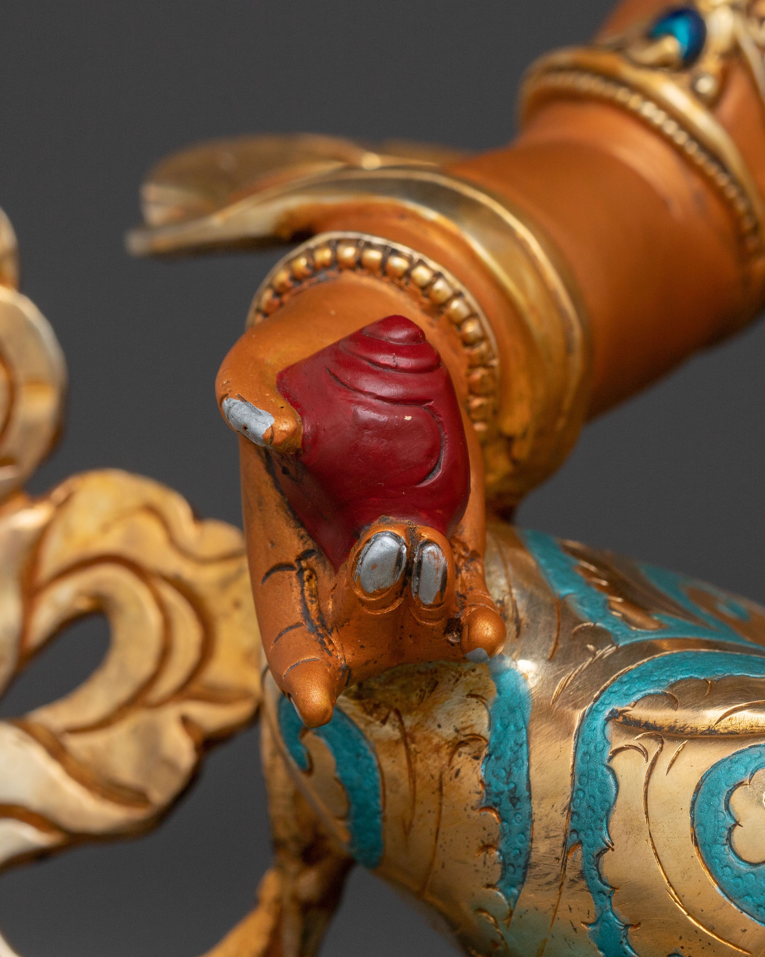 Dzambhala God of Wealth Handcrafted Statue — Gilded Copper Masterpiece