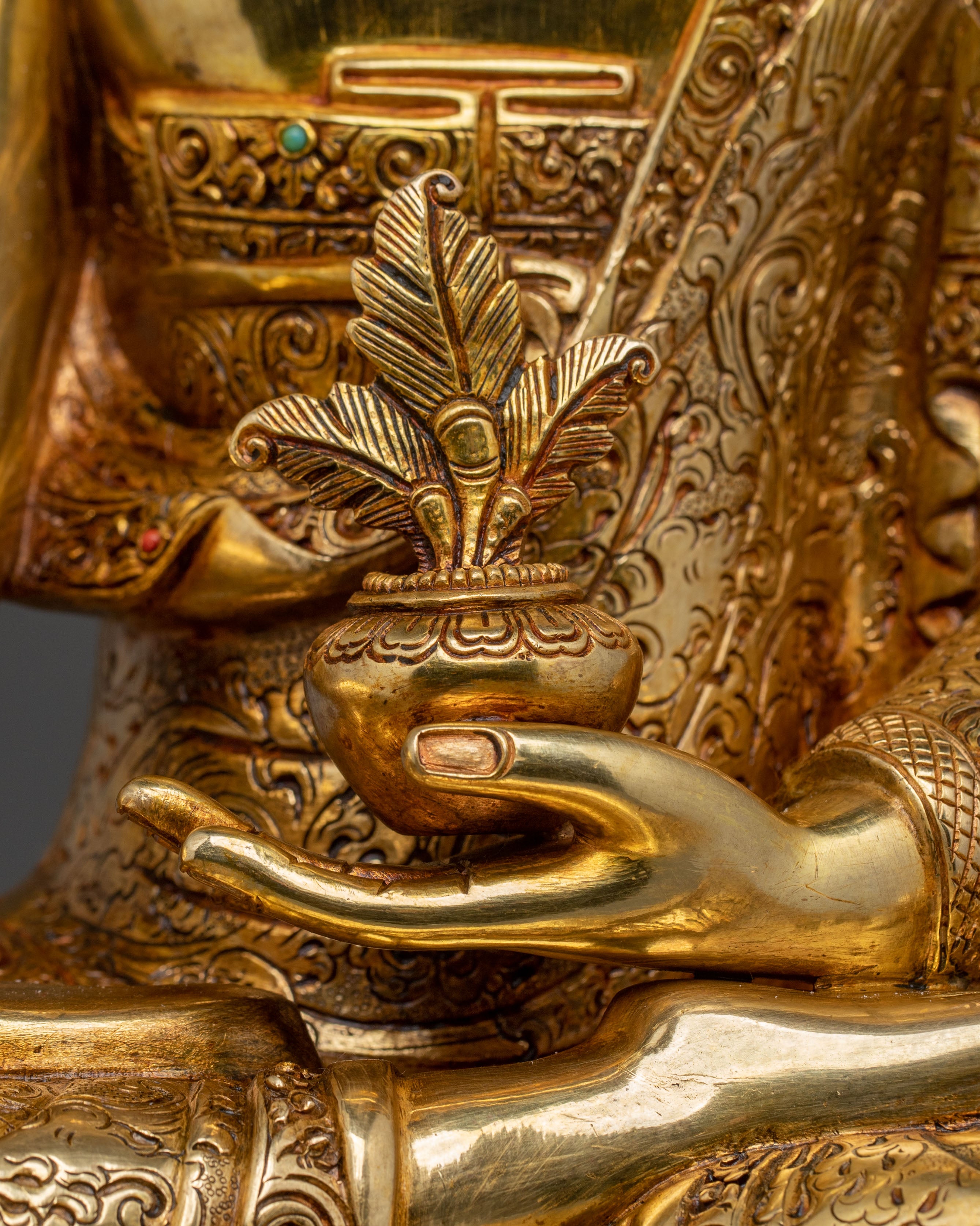 Medicine Buddha Golden Statue | Spiritual Healing