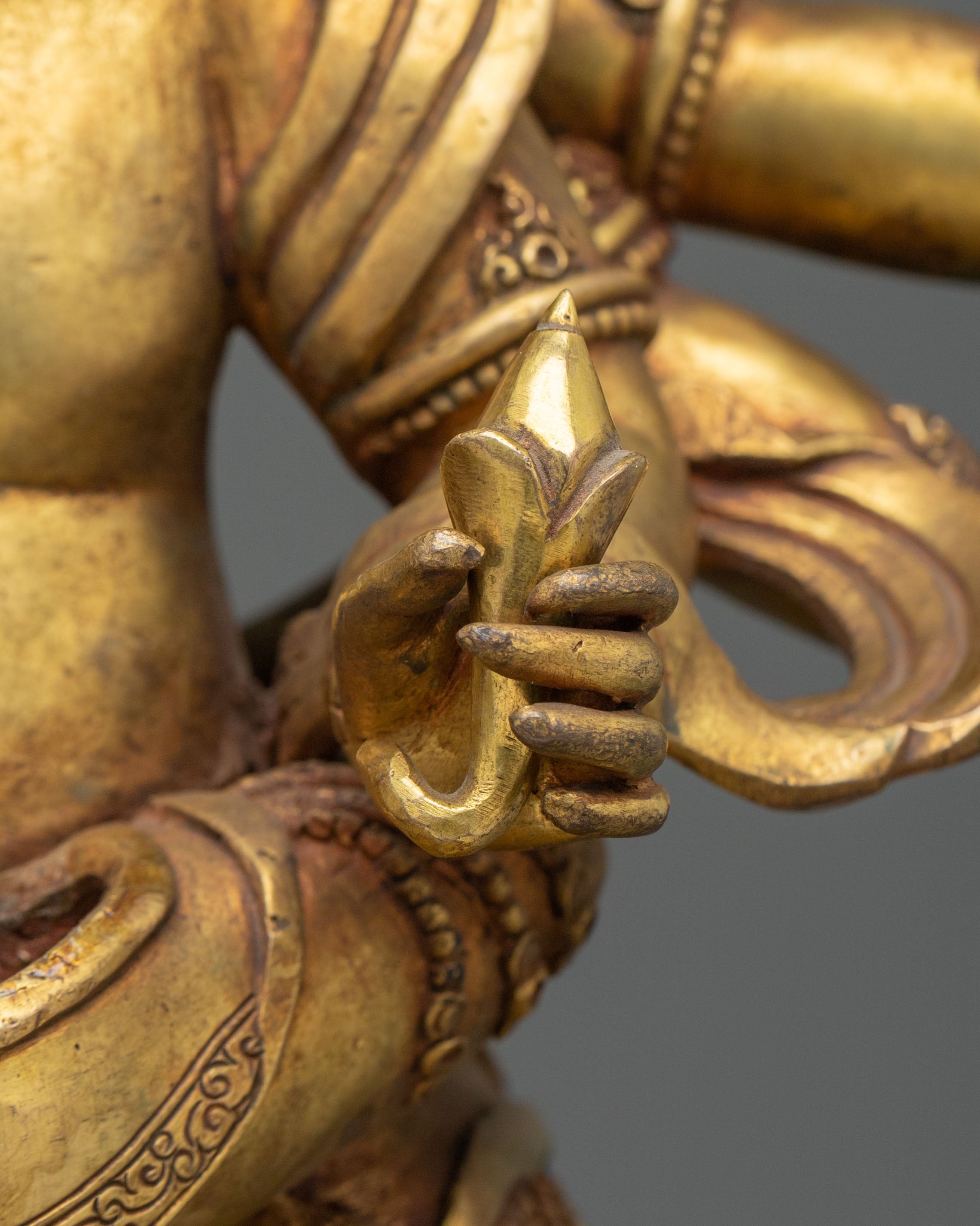Fierce Heyagriva: 24K Gold Gilded Copper Statue