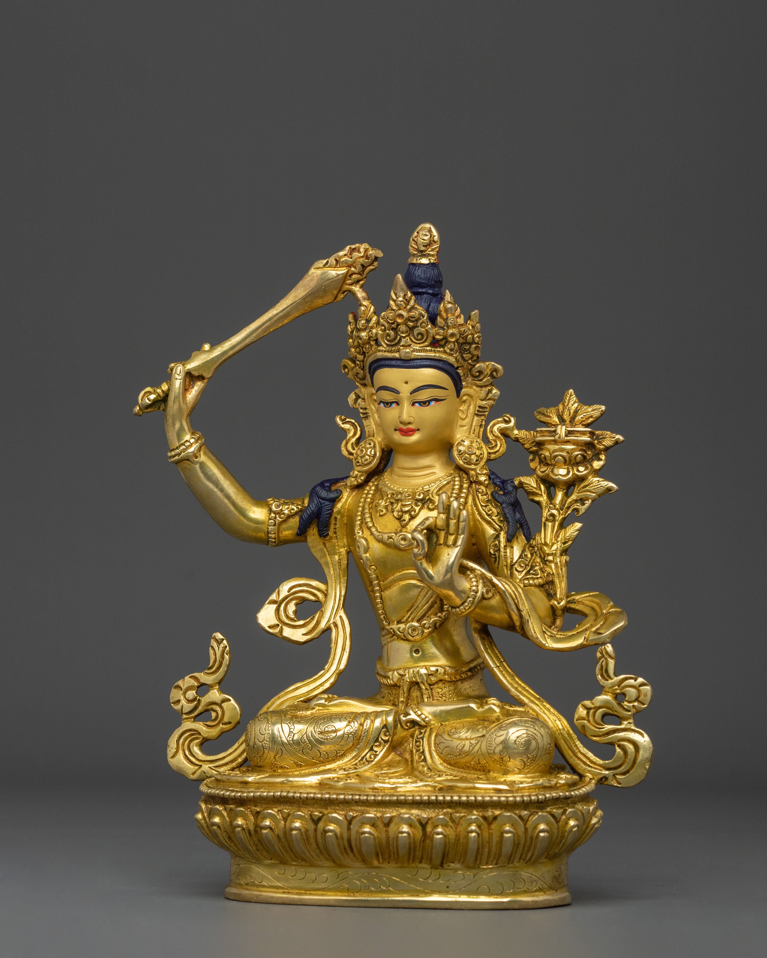Manjushri Wisdom Statue | Tibetan Buddhist Figurine
