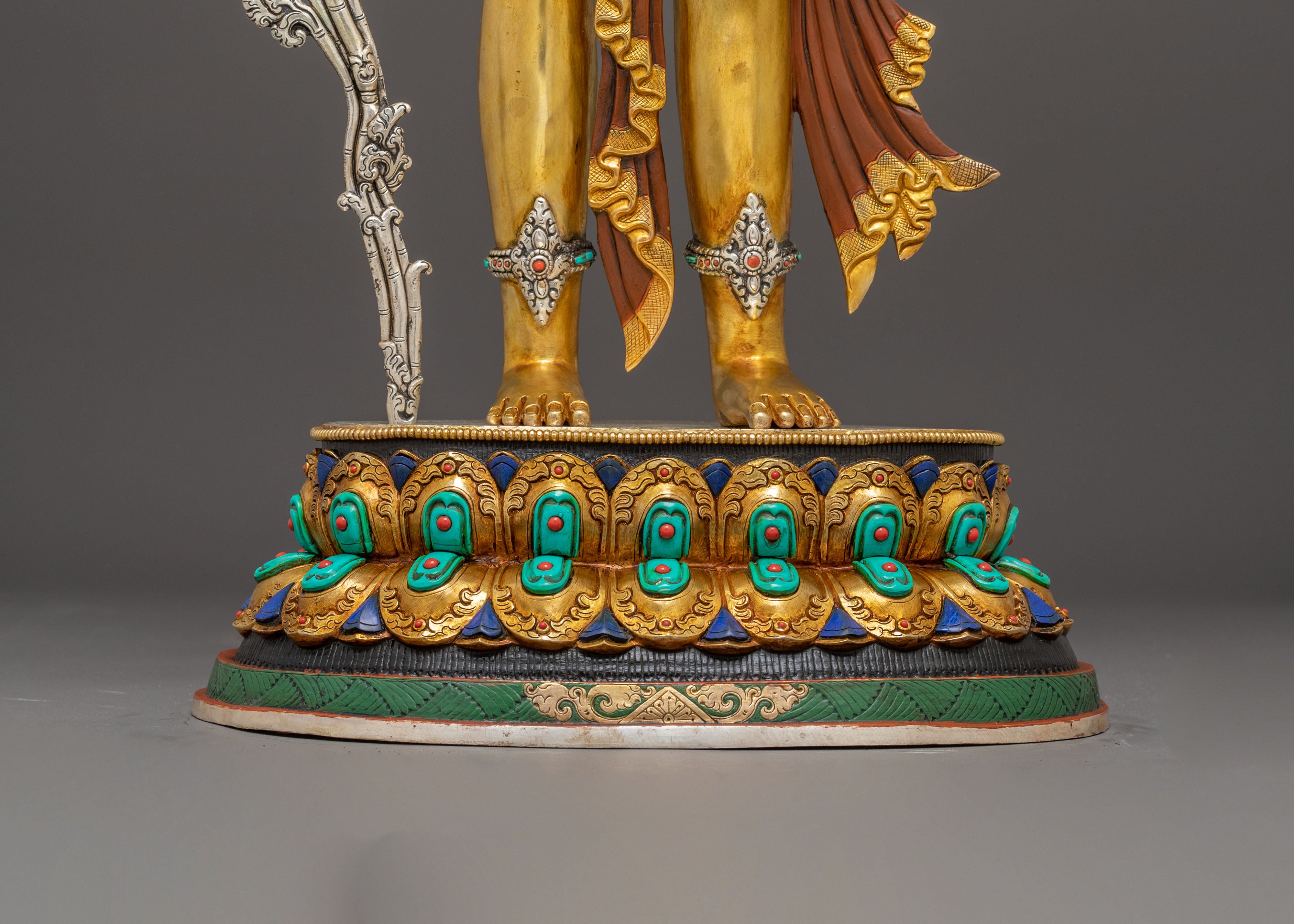 Golden Lokeshwor Statue: Bodhisattva of Compassion