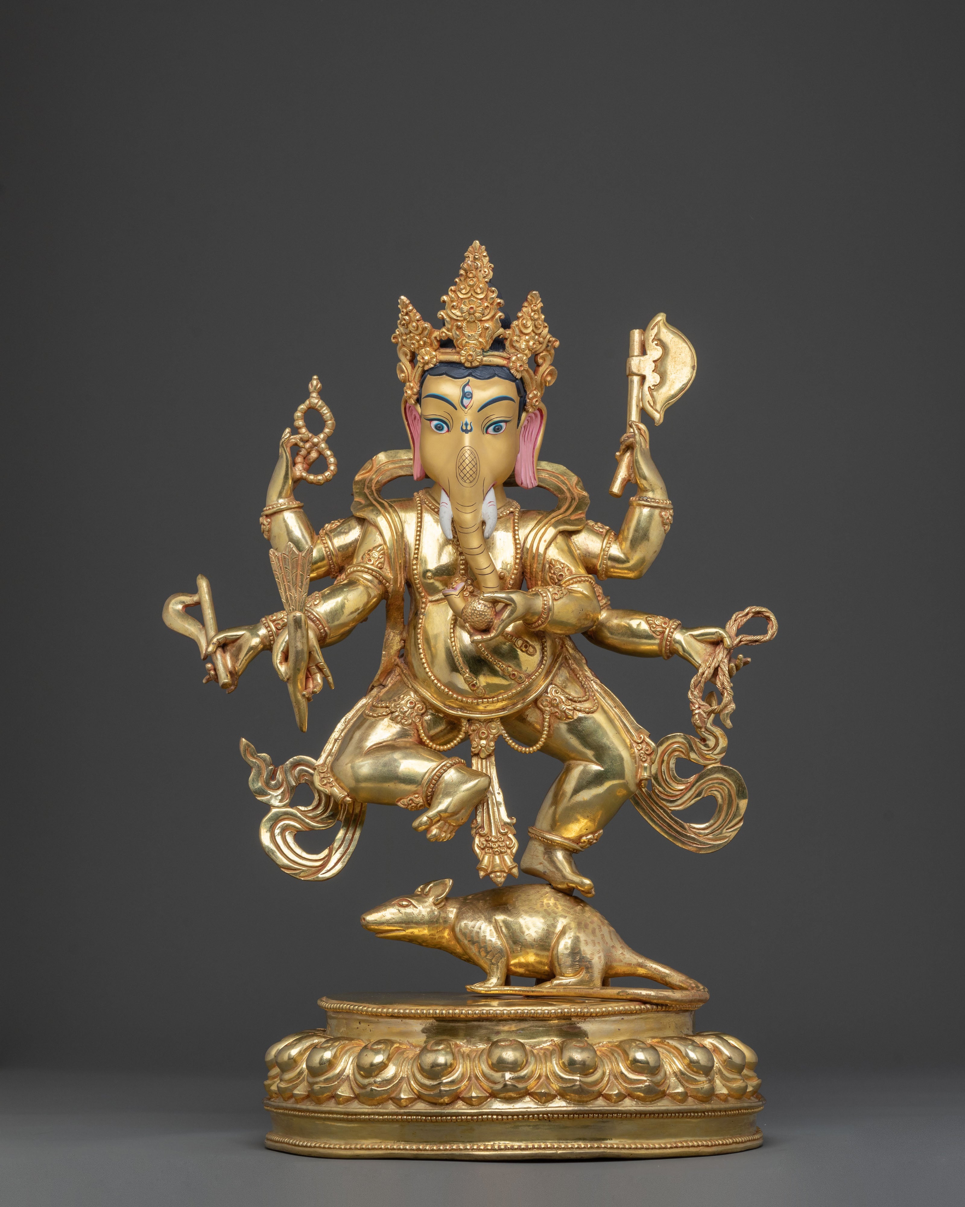 Hindu God Ganesh Blessing Statue | Sacred Figurine