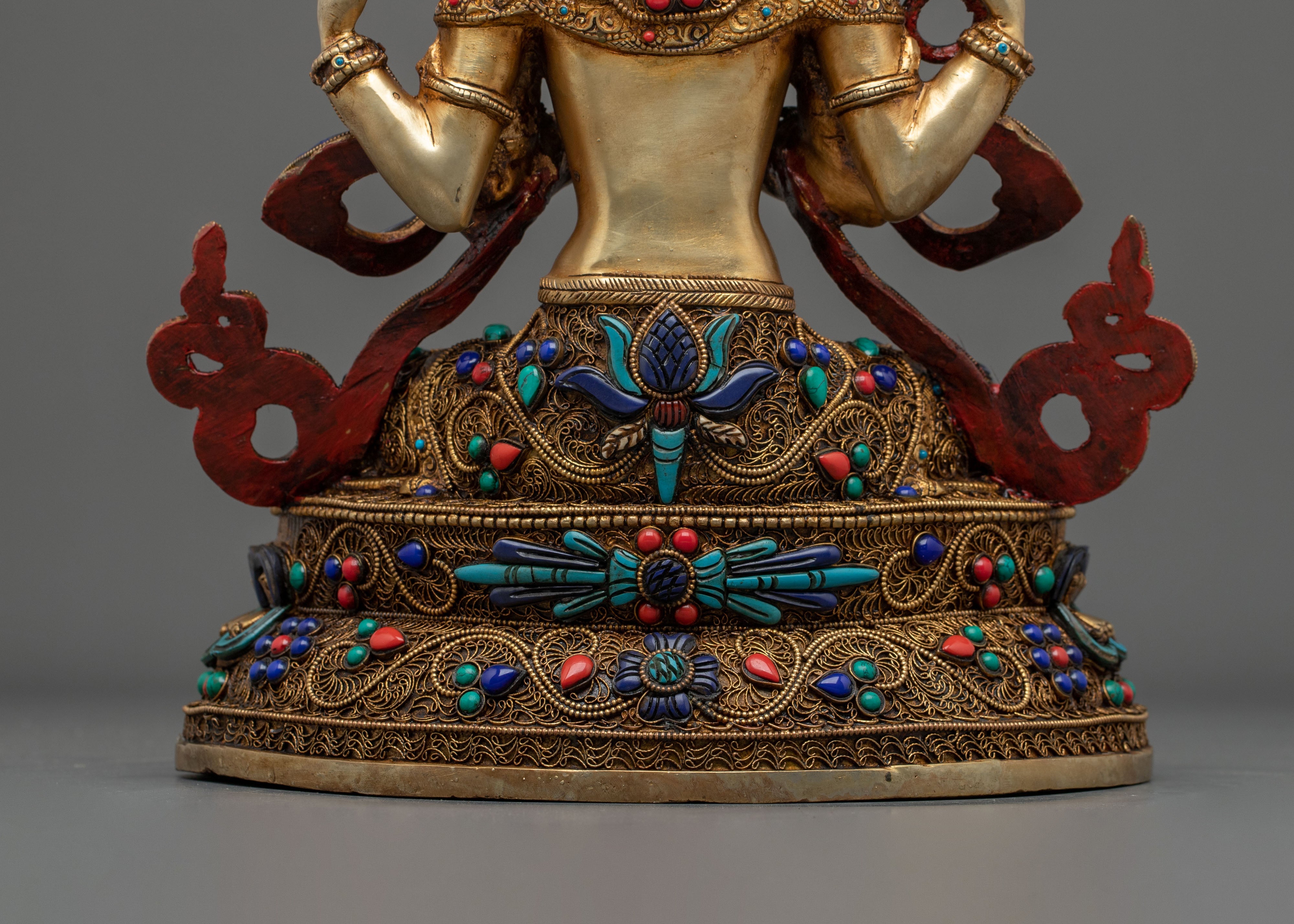 Four-Armed Chenrezig Sculpture | Divine Serenity