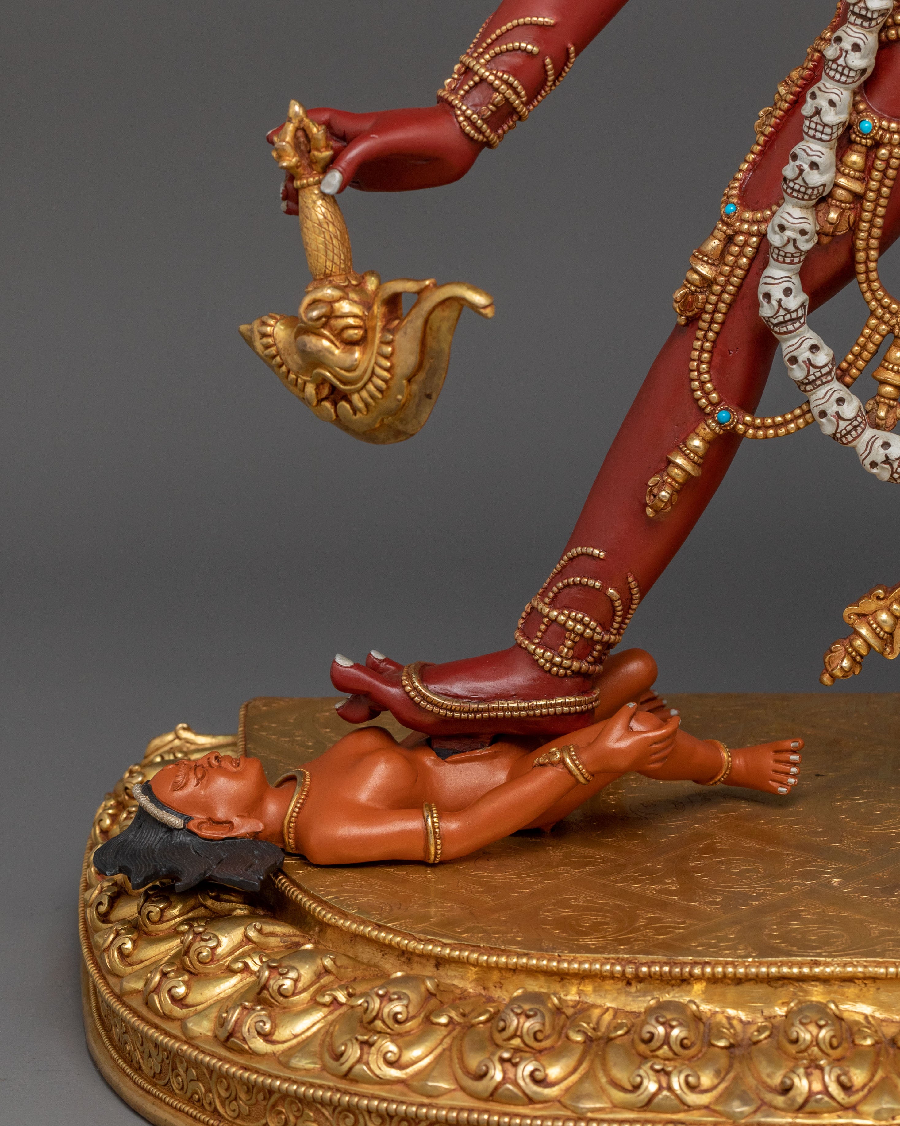 Handcrafted Wrathful Vajrayogini Statue | Tibetan Buddhist Dakini Sculpture