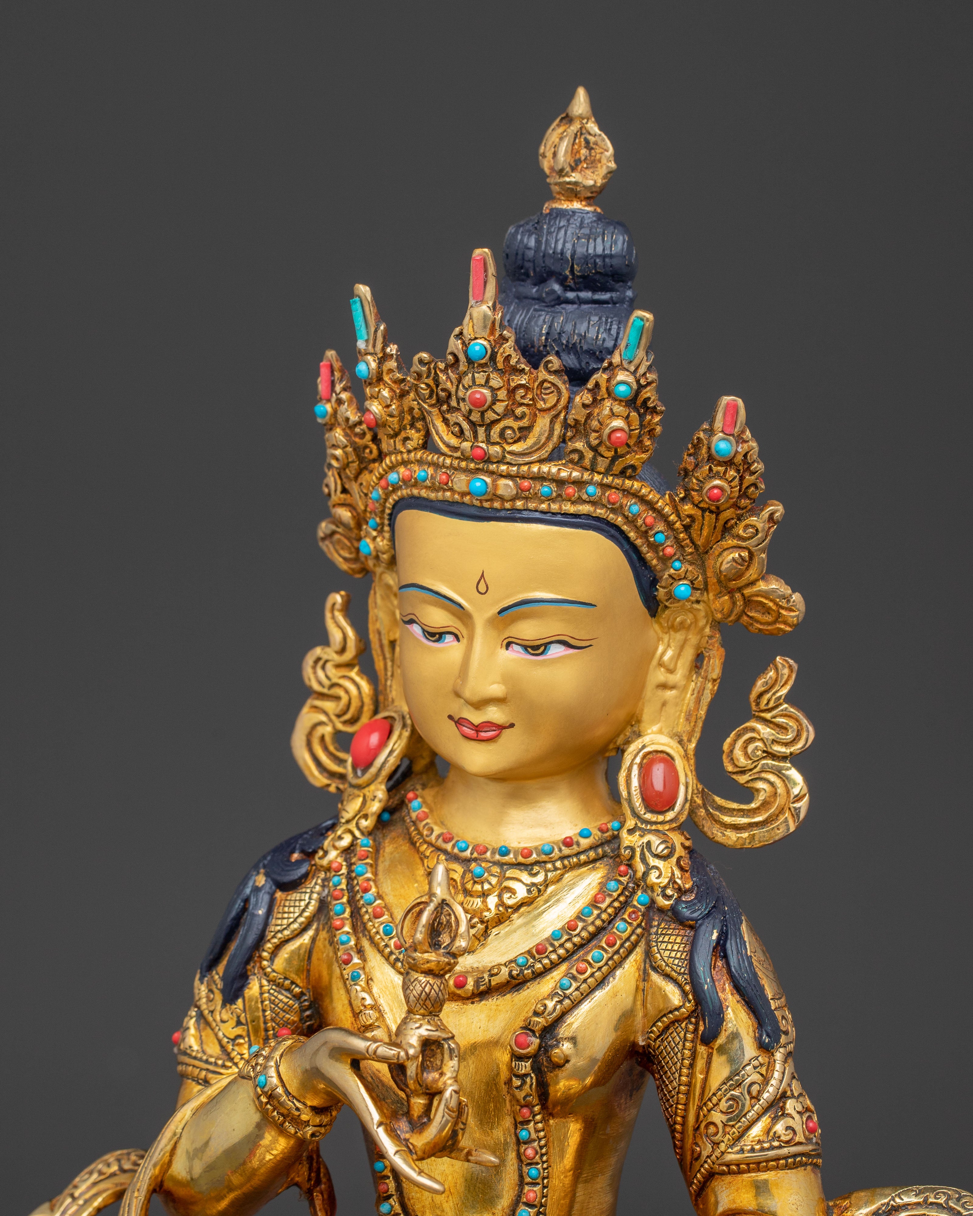 Vajrasattva Sacred Golden Statue | Bodhisattva of Purification