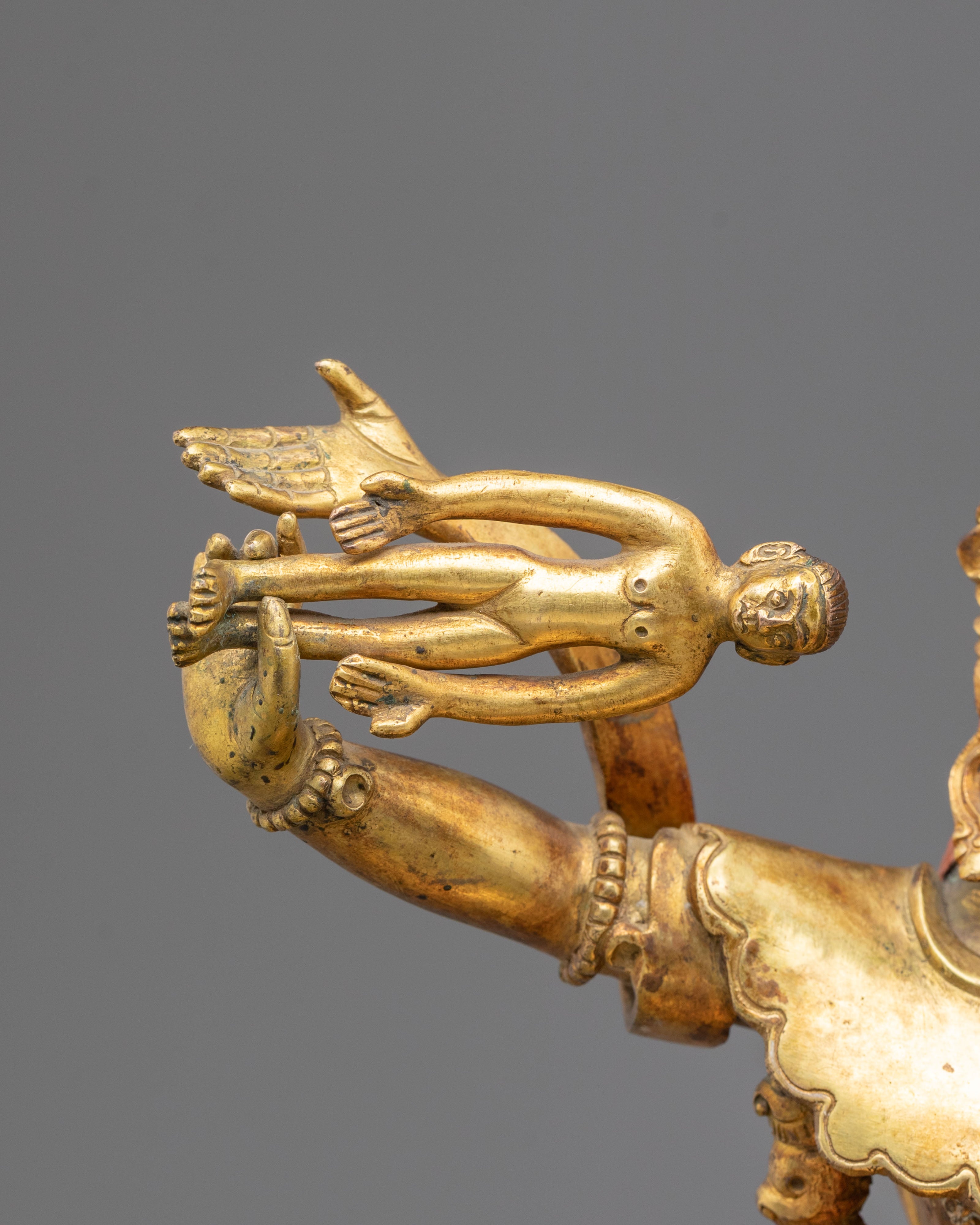 Ekajati Copper Sculpture - Hand-Gilded Masterpiece