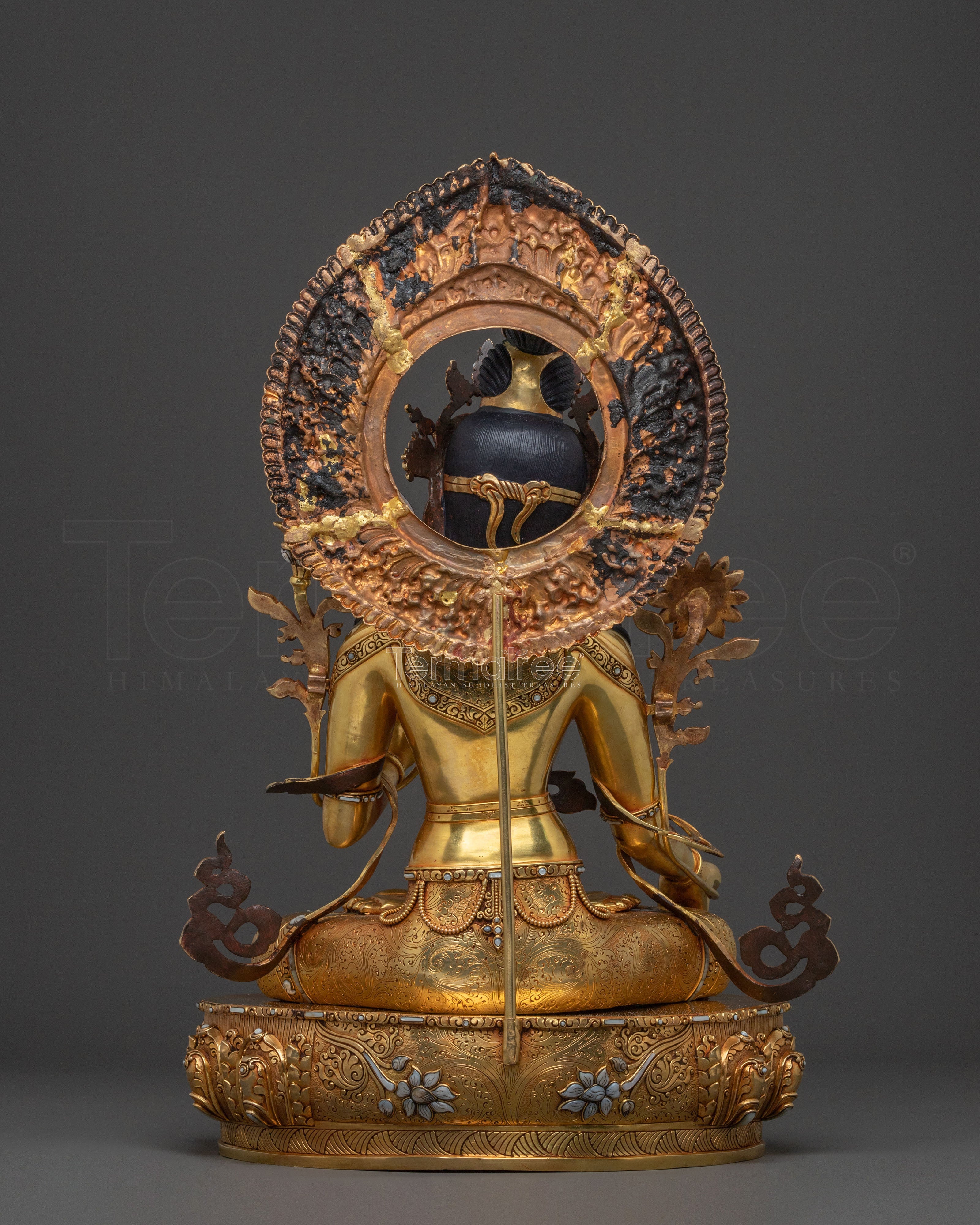 White Tara Healing Figure - 24K Gold Gilded Masterpiece