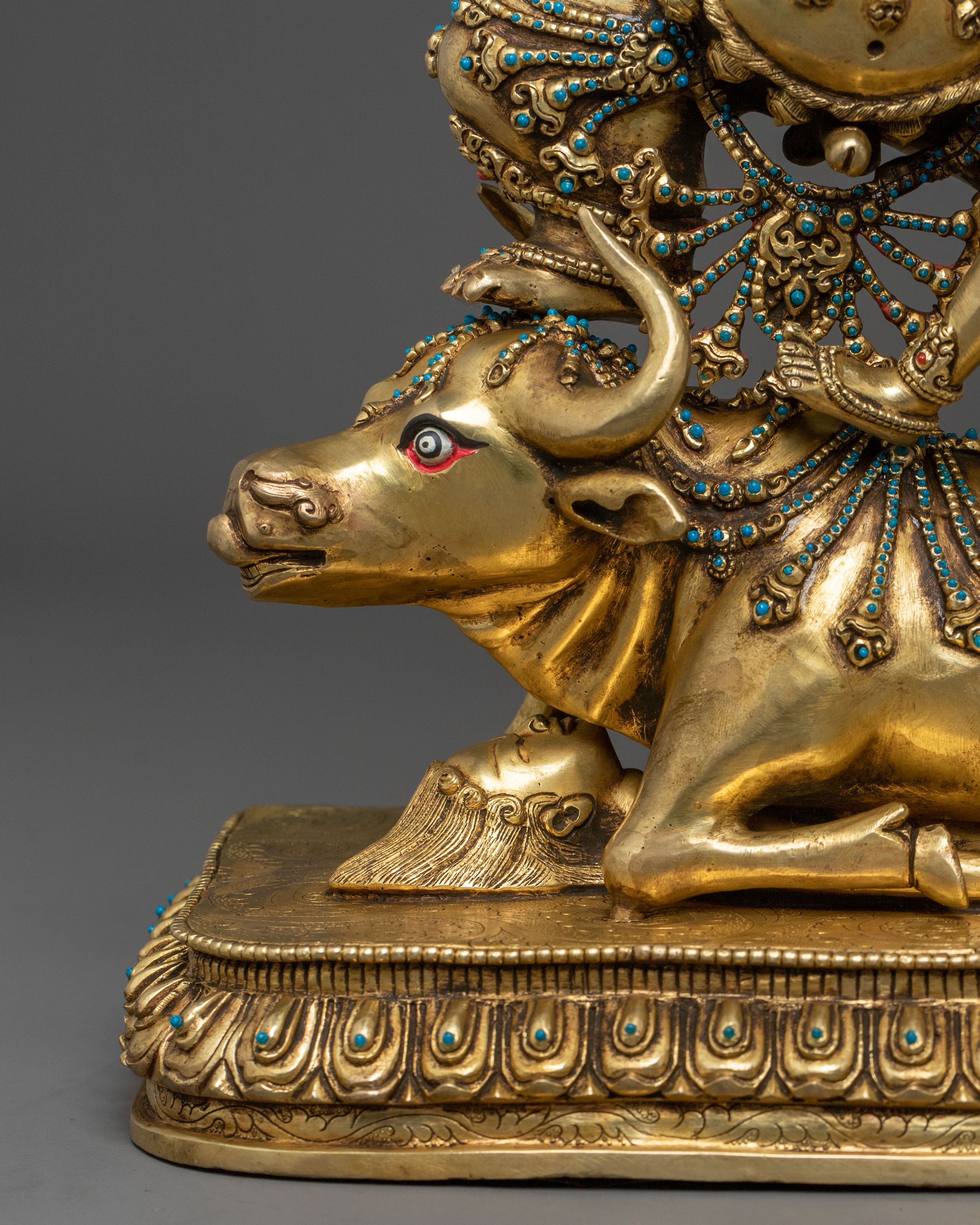 Yama Dharmaraja Protector Statue | 24k Gold Glided
