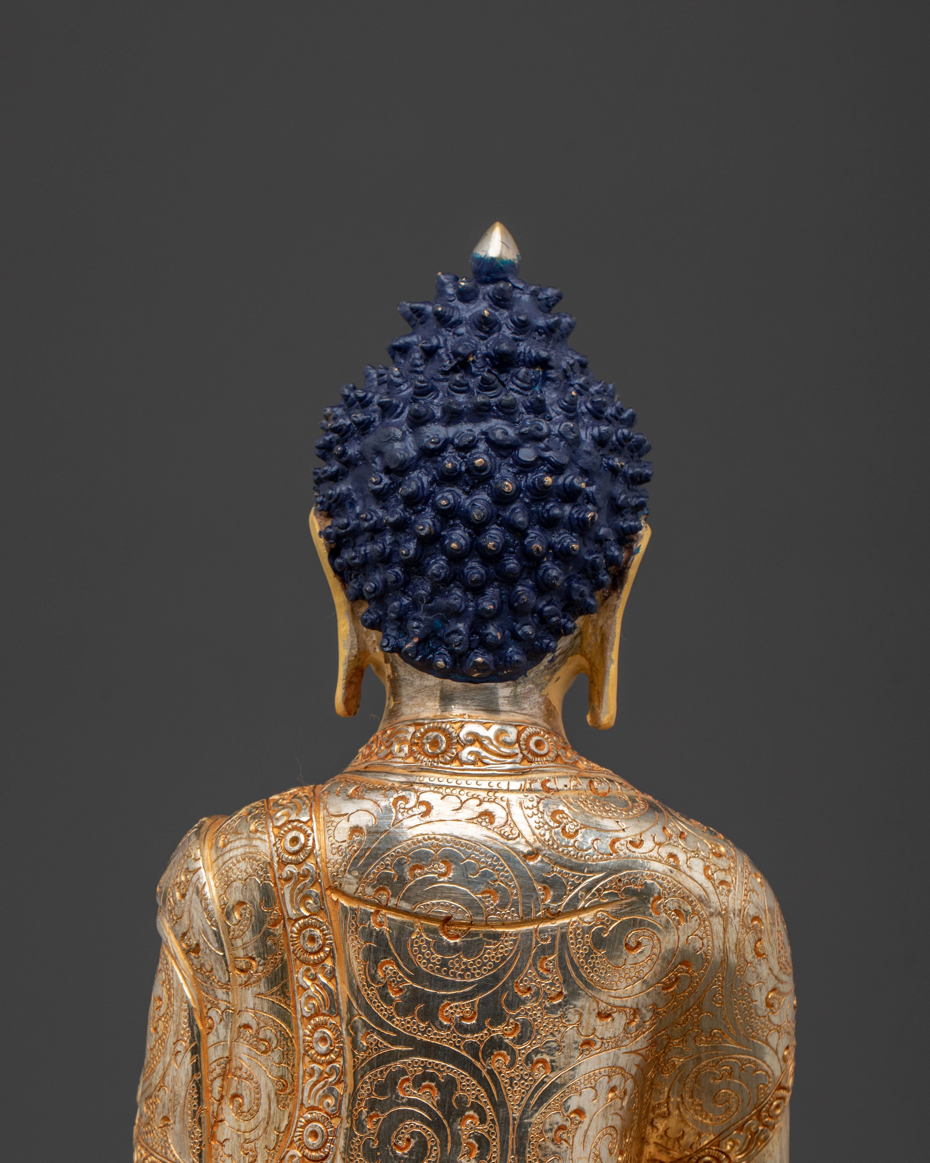 Medicine Buddha Serene Statue | Gold Gilded Buddhist Art