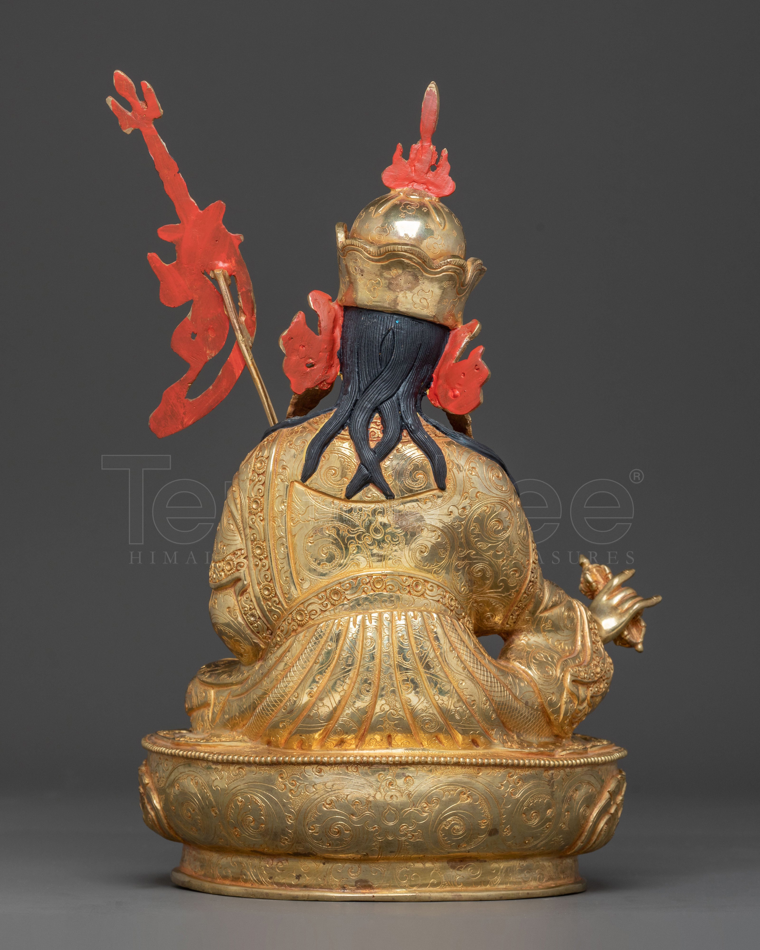 Golden Lotus Born Guru Rinpoche Statue