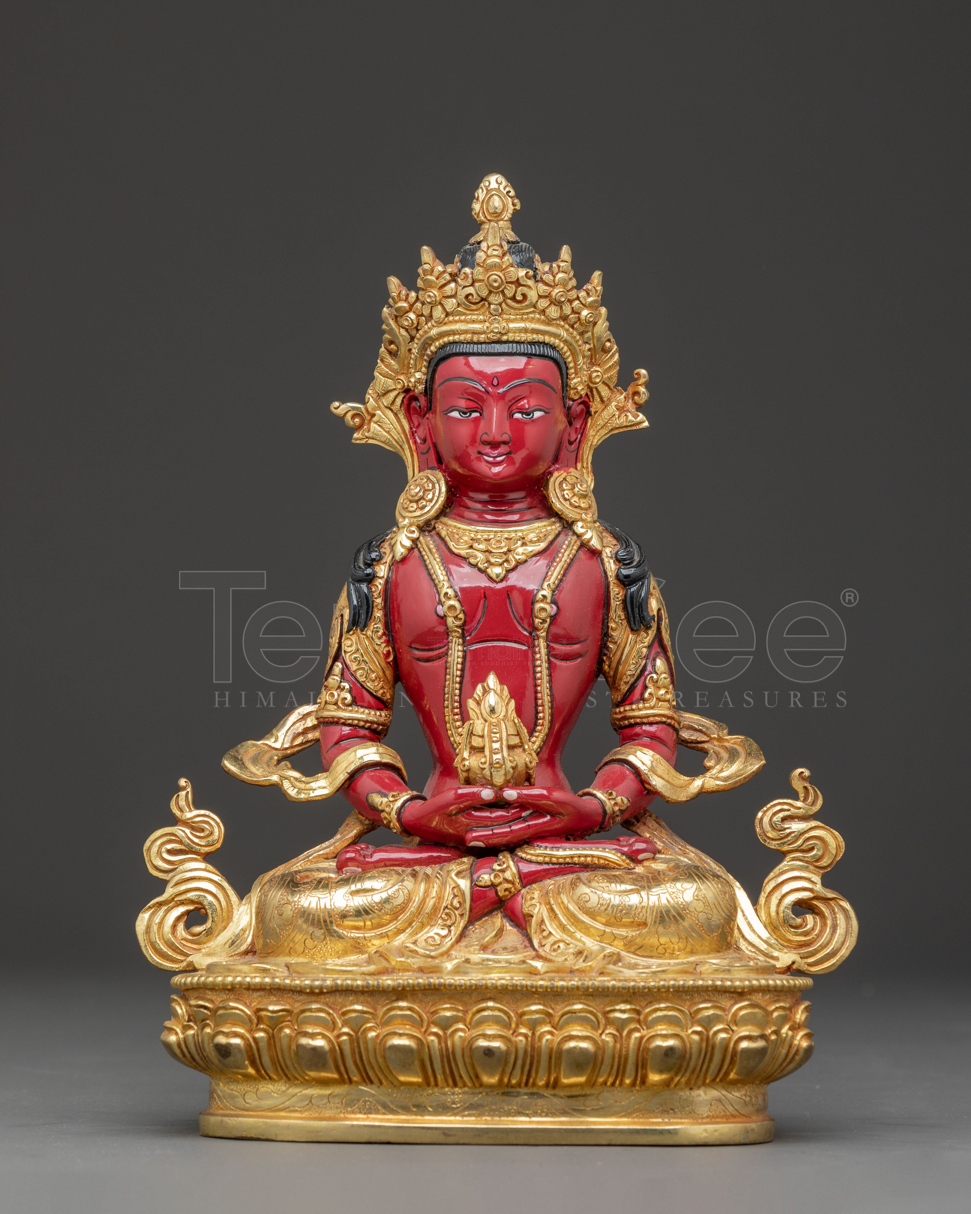 Golden Statue of Bodhisattva Amitayus 