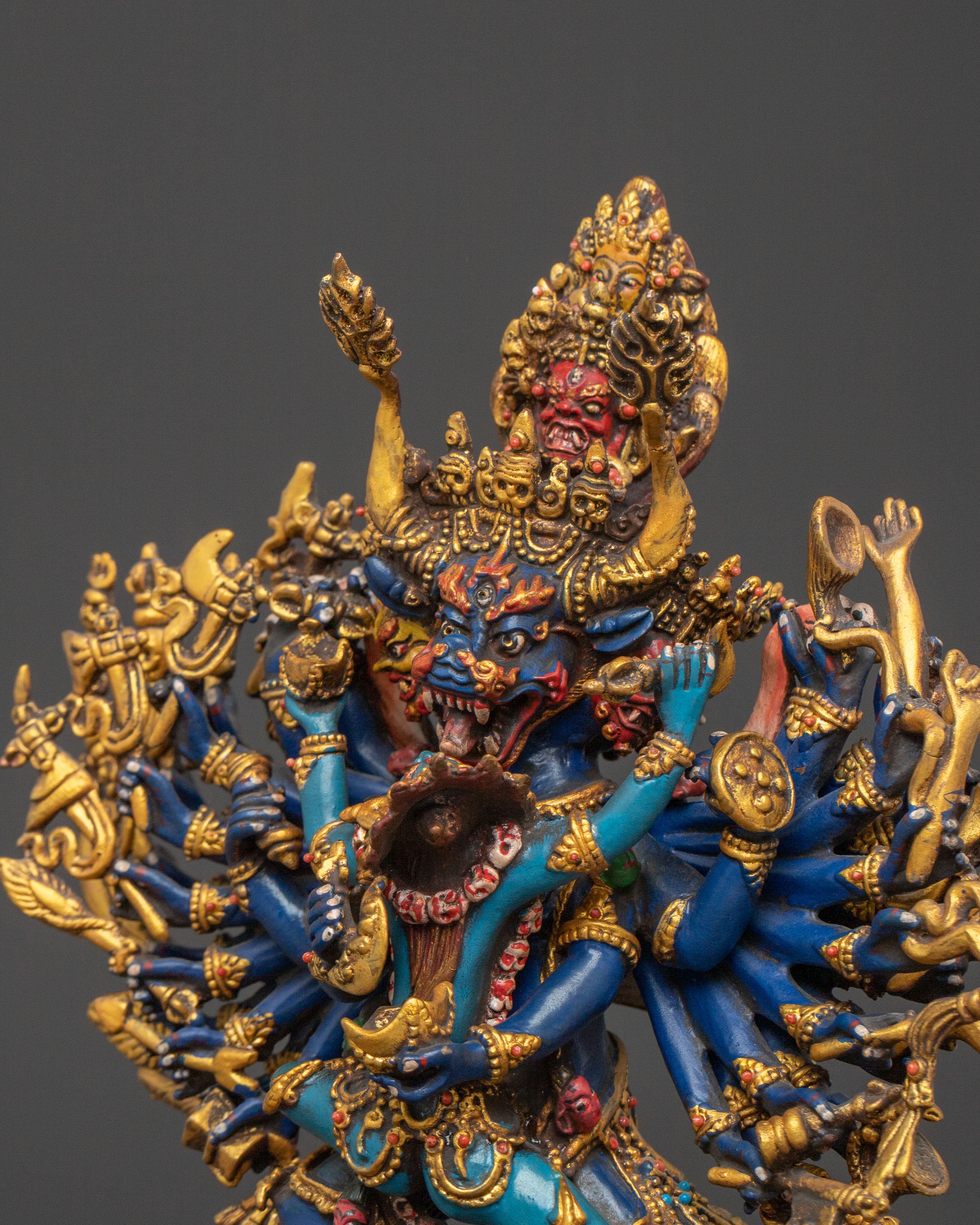 Guardian Yamantaka Statue With Consort | Protector Icon