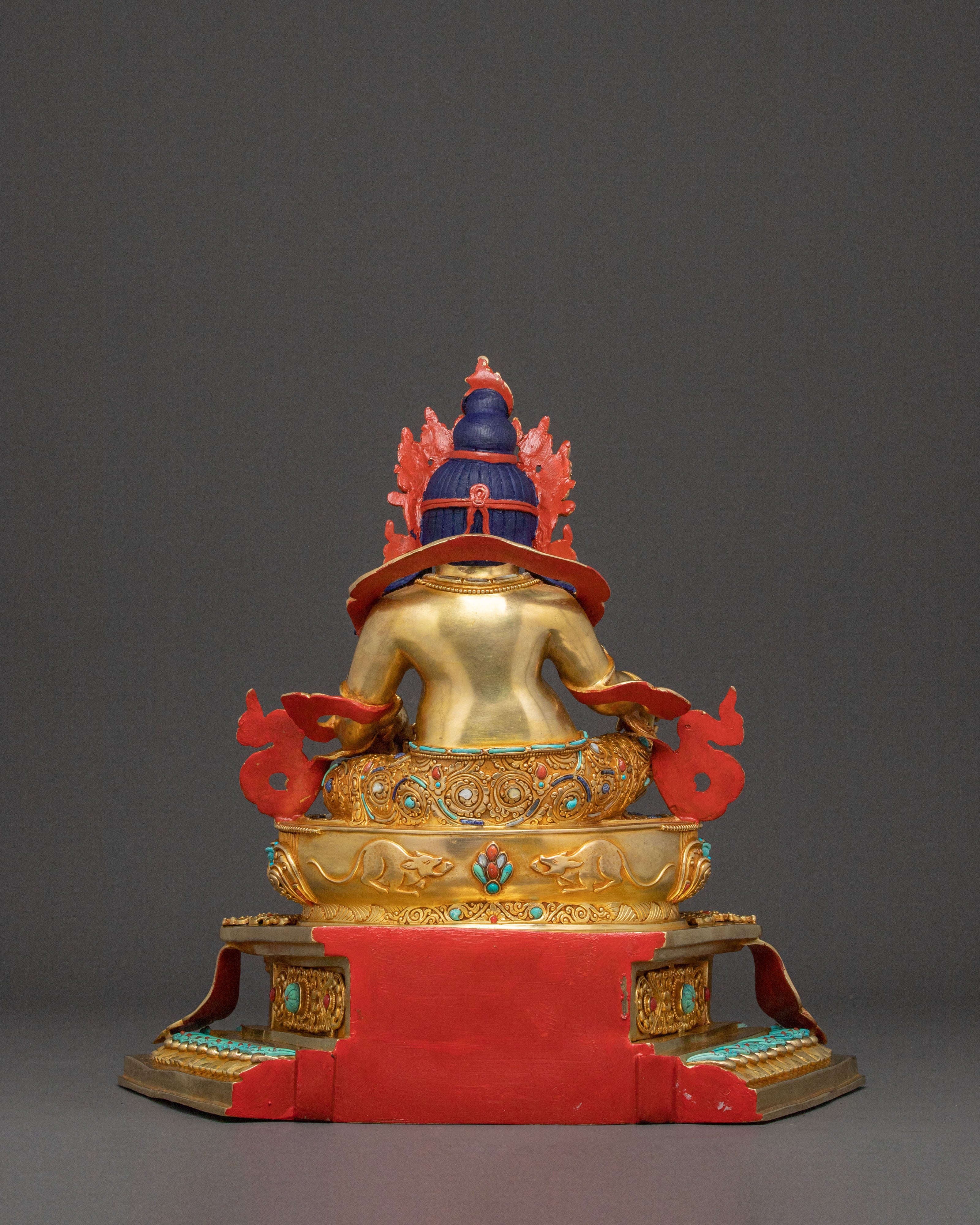 Dzambhala Statue on Throne | Altar Home Decor