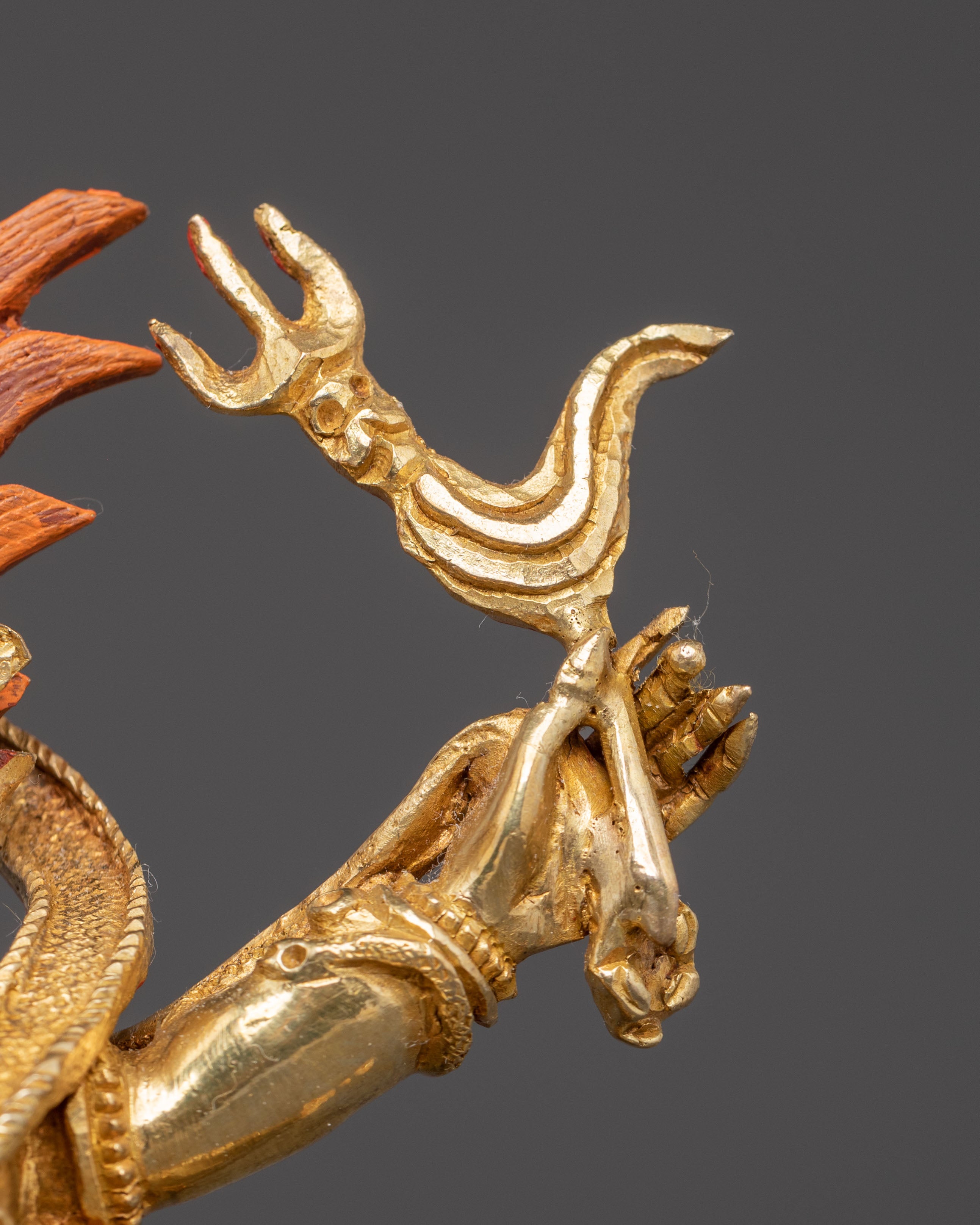 Golden Statue of Six-Armed Mahakala | Dharma Guardian