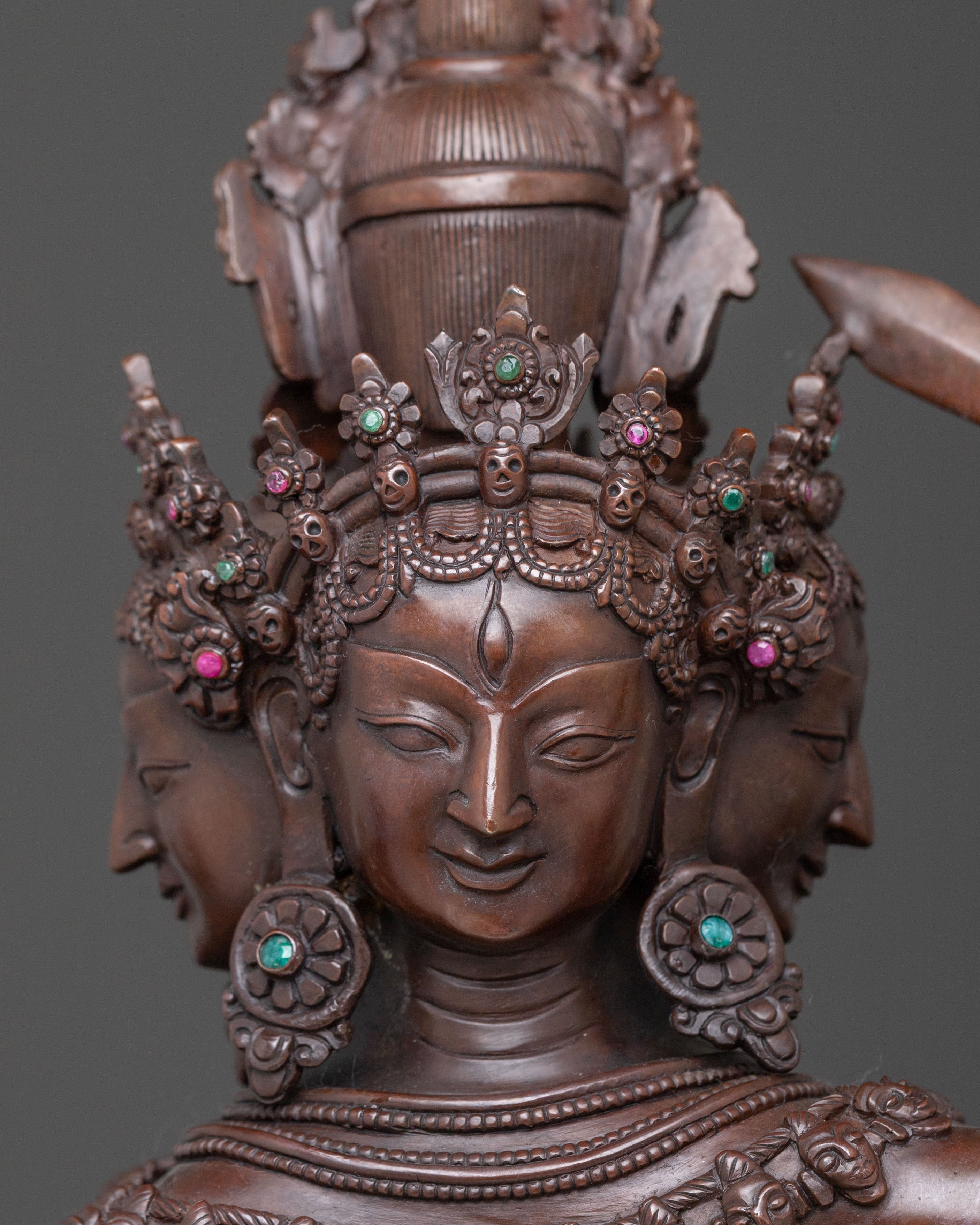Goddess Siddhi Laxmi: Oxidized Copper Figurine