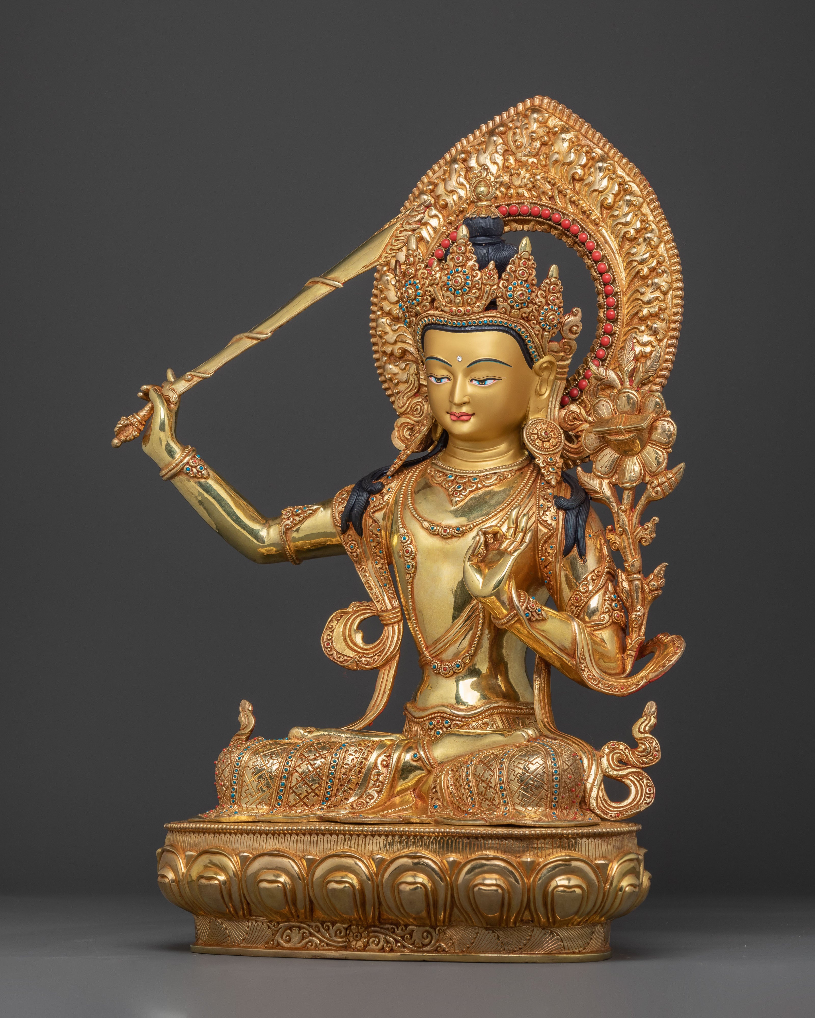 Fearless Bodhisattva Manjushri Statue