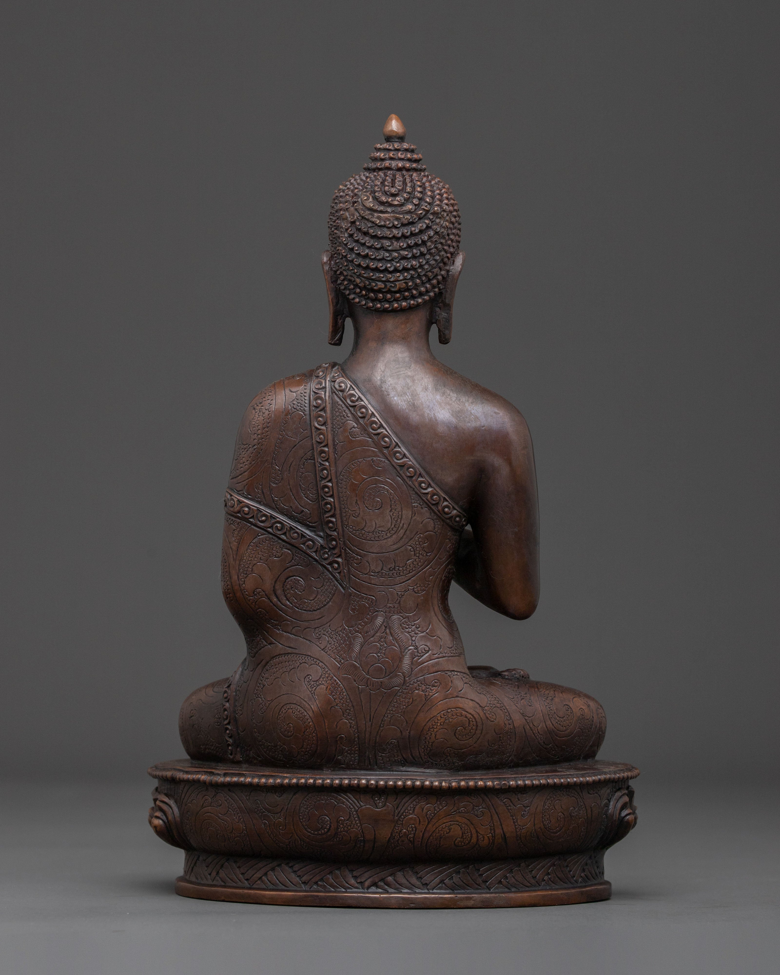 Vairocana Oxidized Copper Statue | Symbol of Wisdom and Purity
