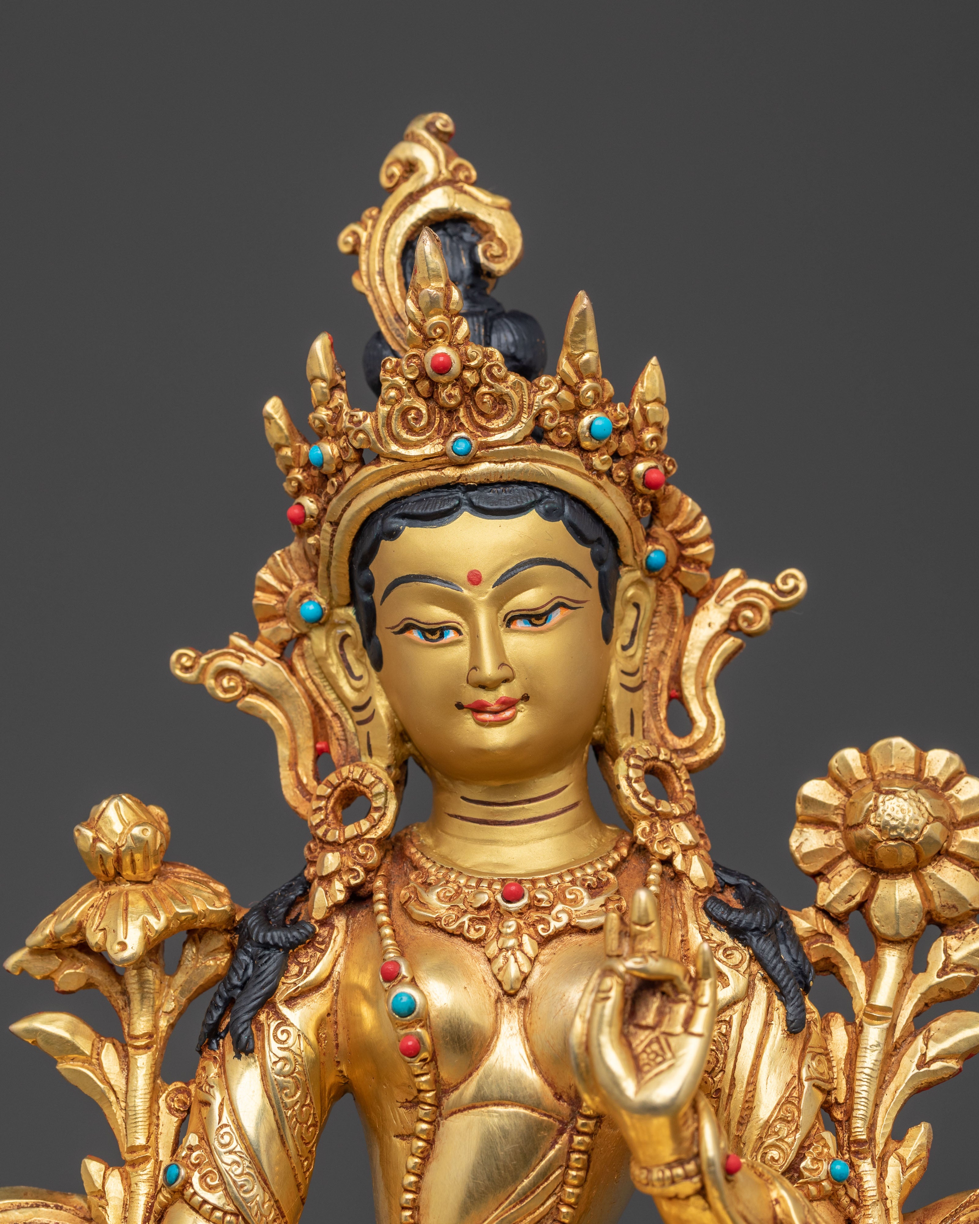 Celestial Green Tara Blessing Statue | Mother Figure
