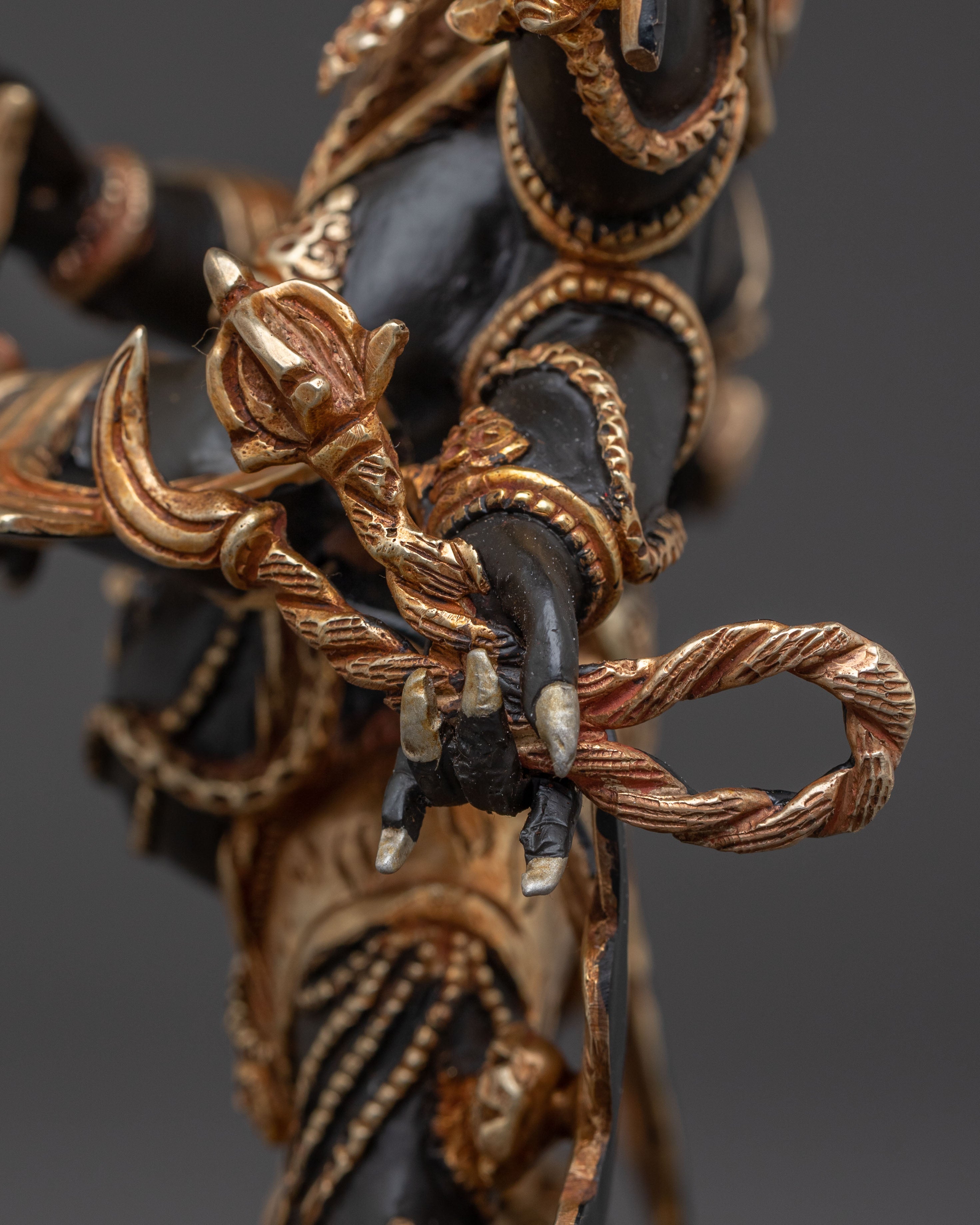 Six Armed Mahakala Wrathful Deity Statue | Divine Icon
