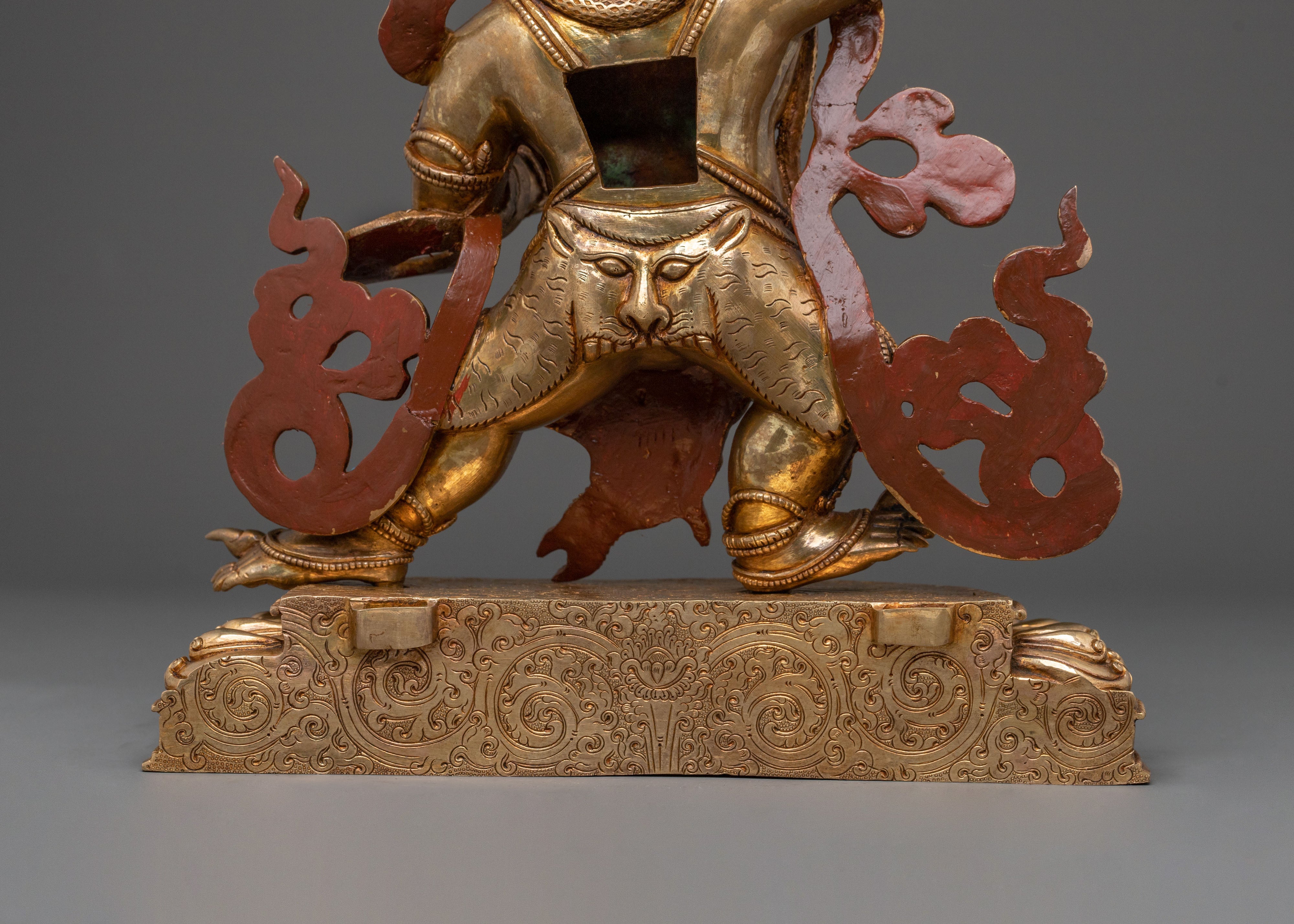 Vajrapani Statue: 24K Gold Gilded Sacred Bodhisattva