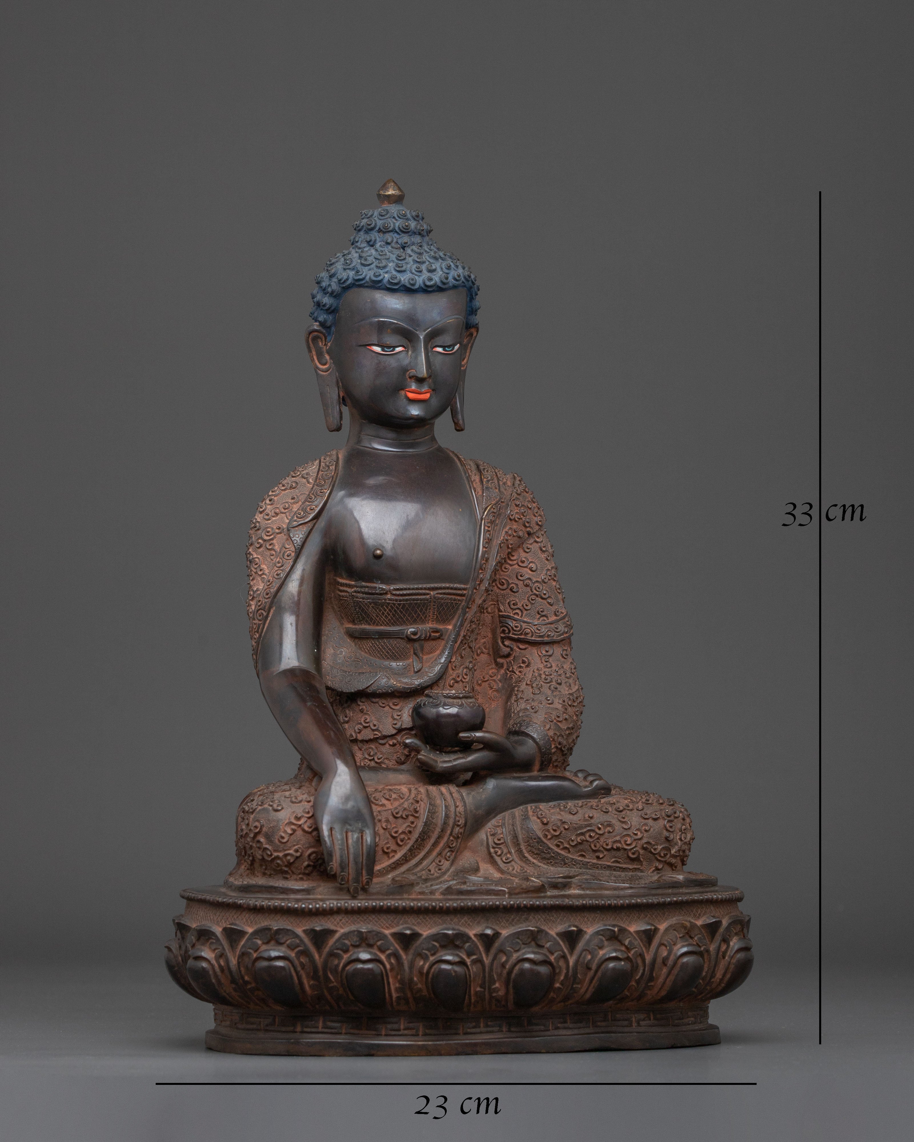 Shakyamuni Buddha Sculpture | Oxidized Copper Artistry