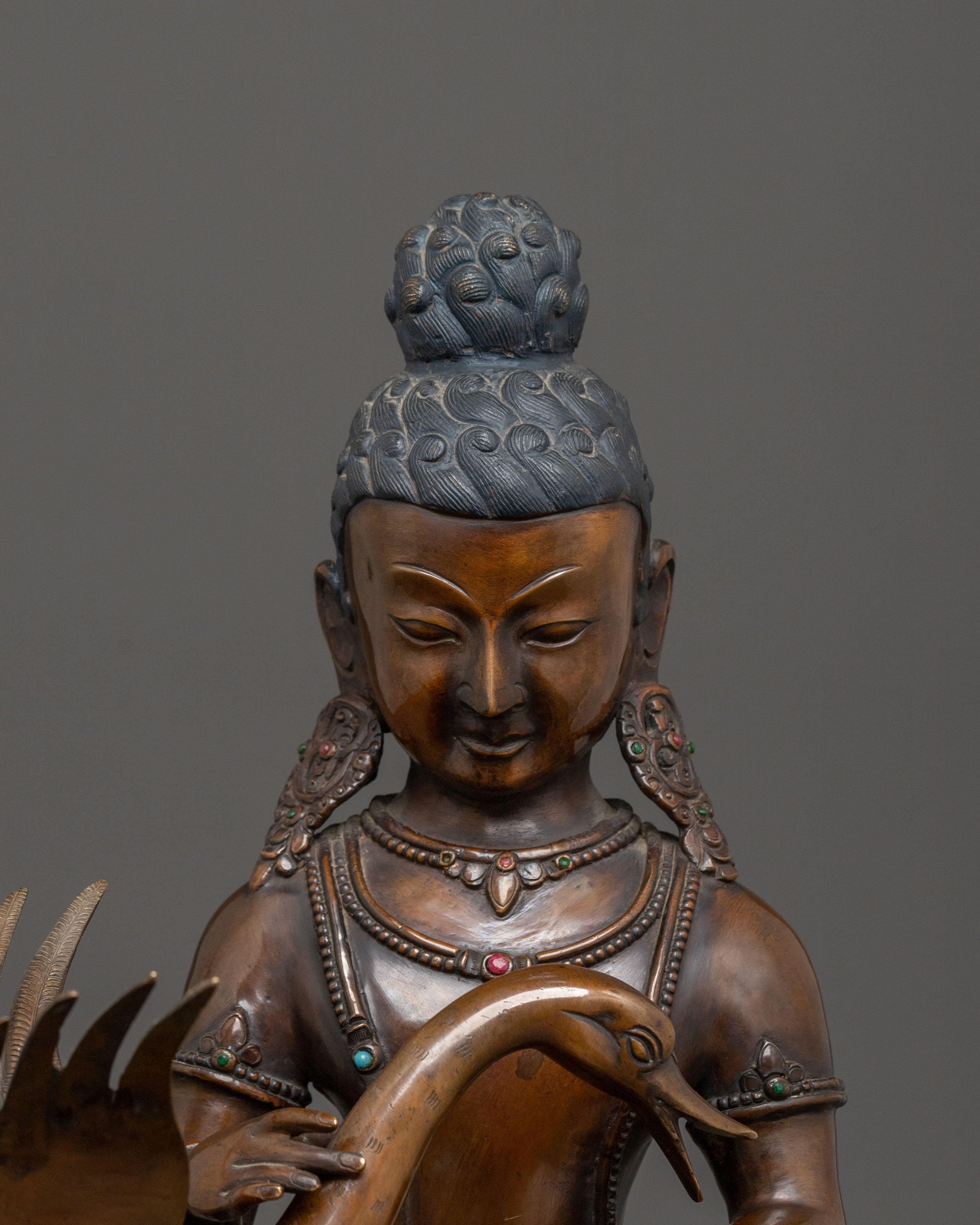 Siddhartha Gautama Oxidized Copper Statue