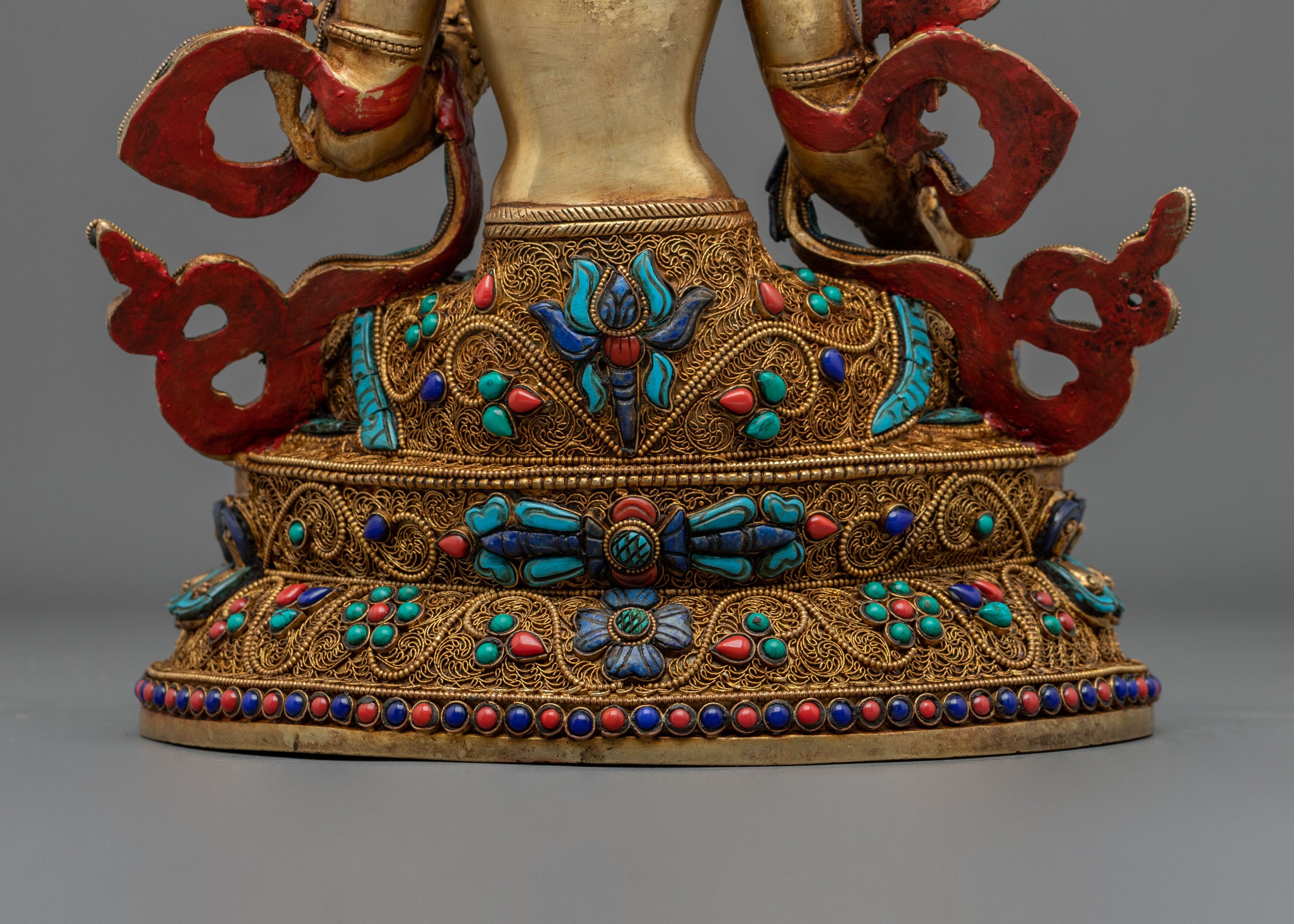 White Tara Gold & Acrylic Painted Statue | Home Decor