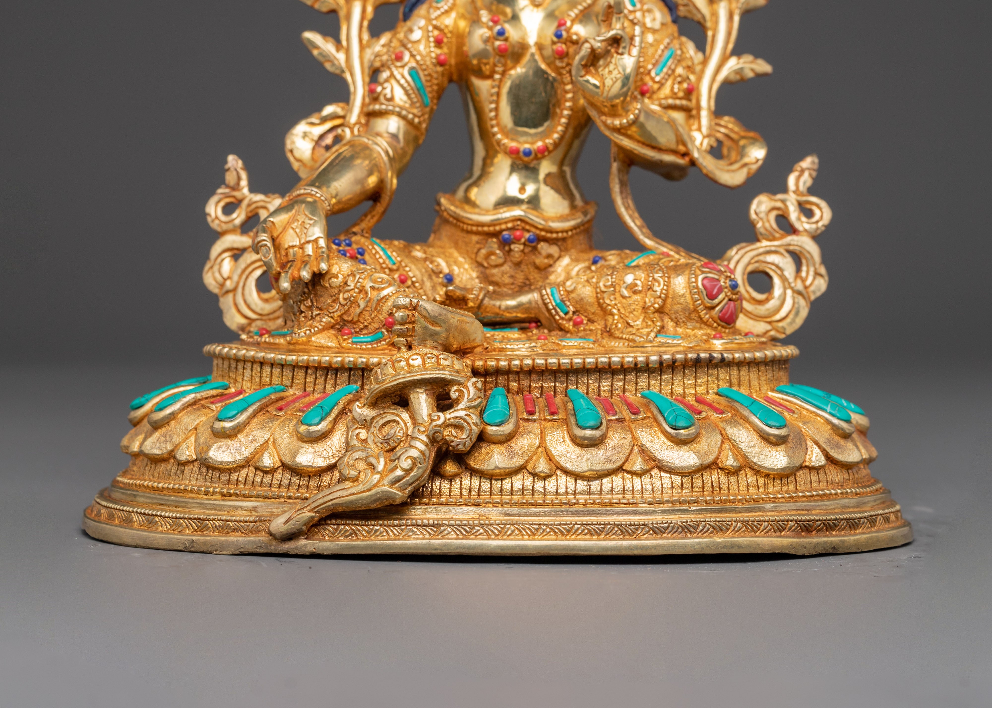 Handcrafted Copper Statue of Mother Green Tara | Female Buddha