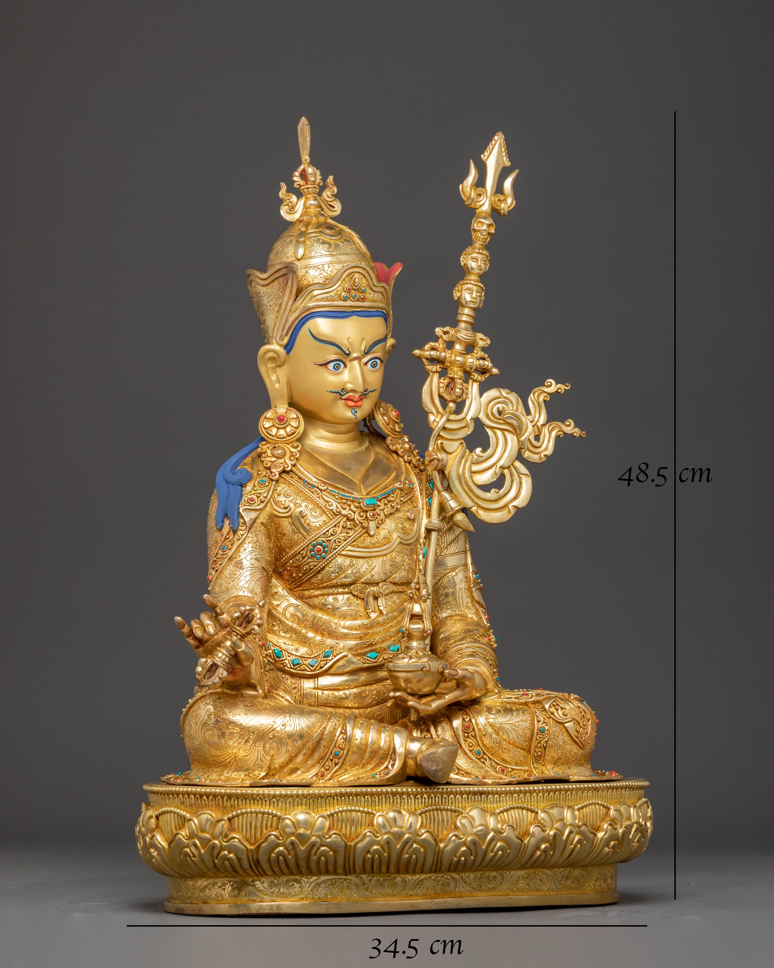 Handcrafted Sculpture of Guru Padmasambhava | Tantric Master and Dharma Protector