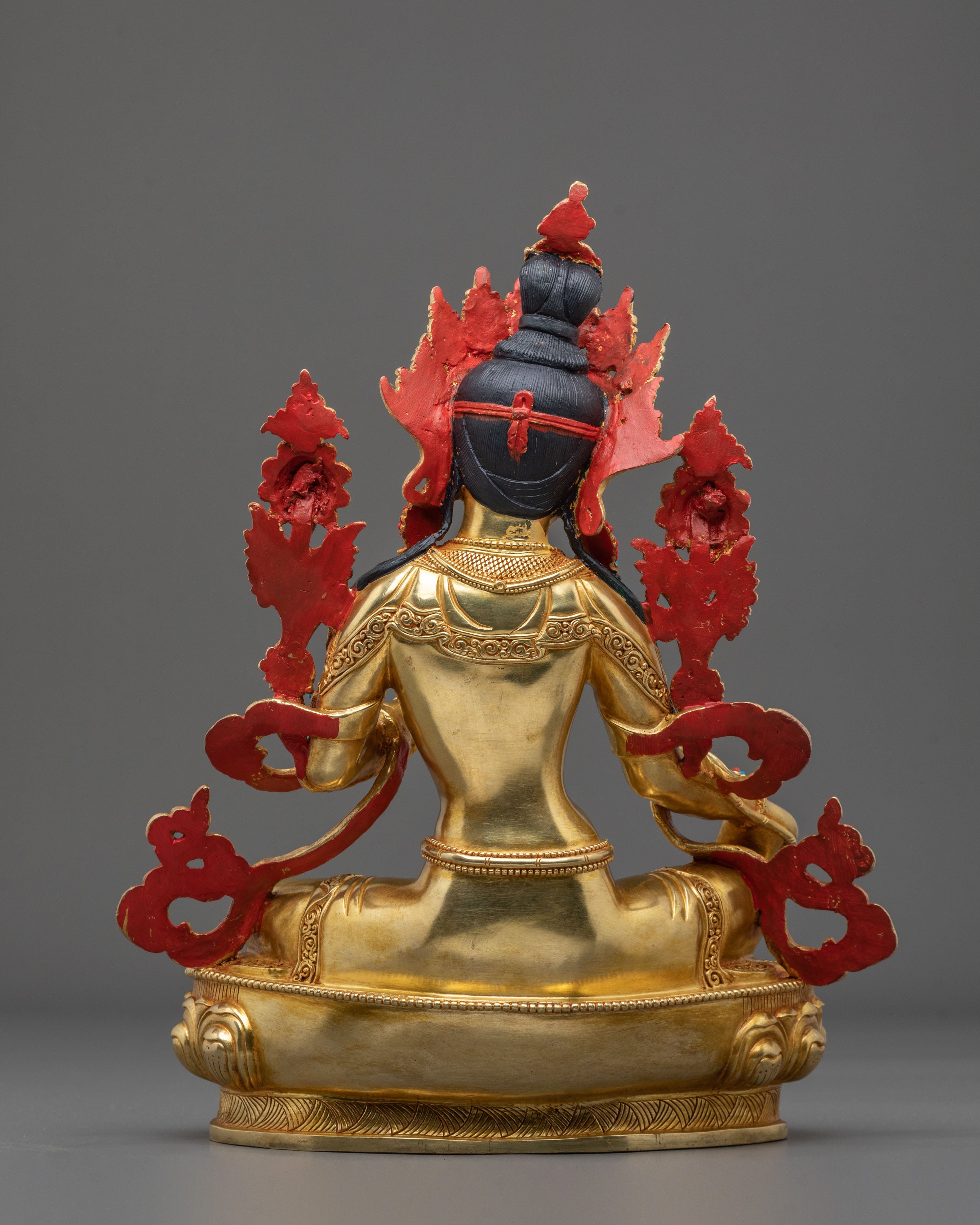 Tibetan Protector Green Tara Figurine | Handcrafted Serenity