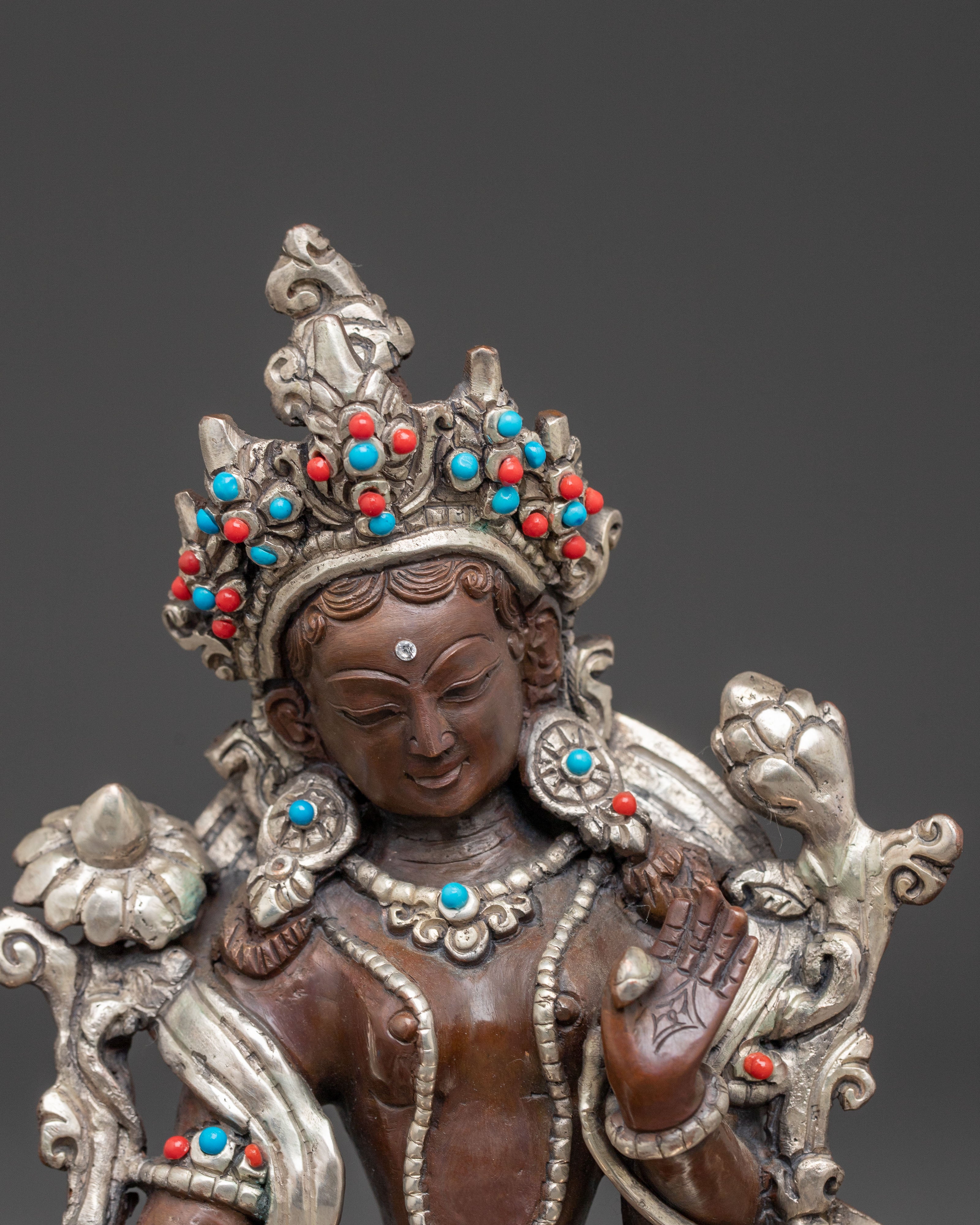 Serene Buddhist Green Tara Handmade Statue | Mother of All Buddhas
