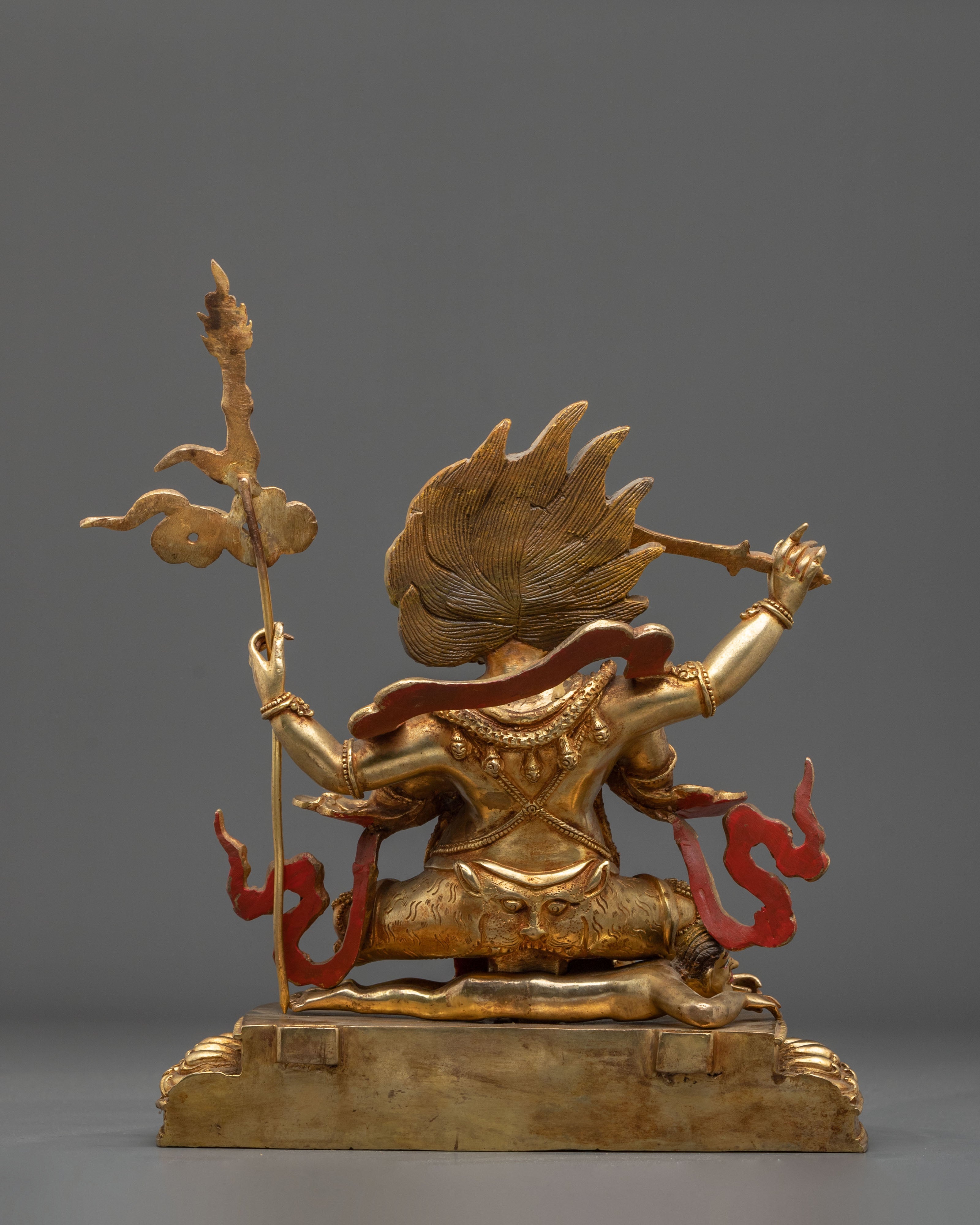 Chaturbhuja Mahakala Sculpture | Tibetan Protector Figurine