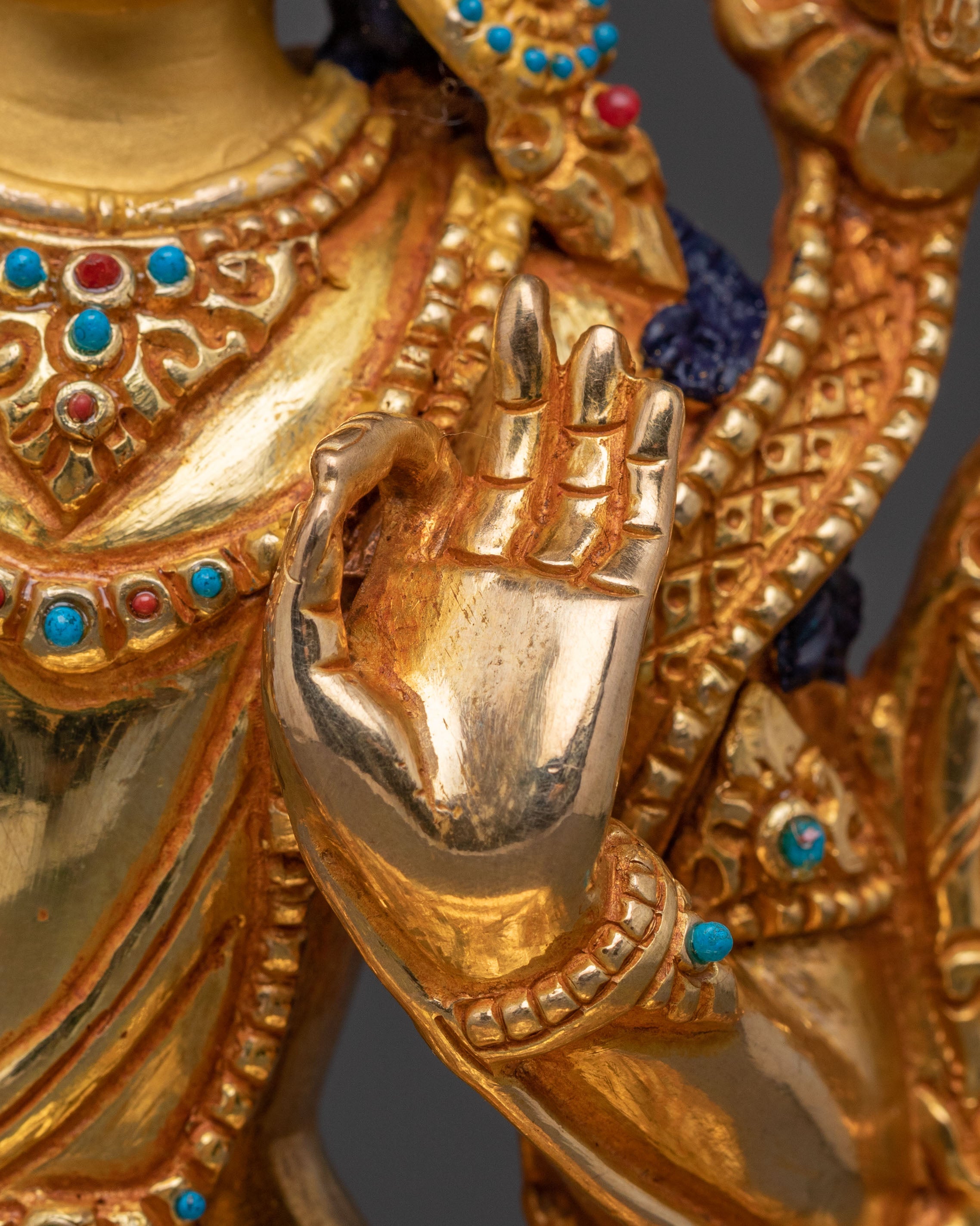 Handcrafted Manjushri Spiritual Sculpture for Decor