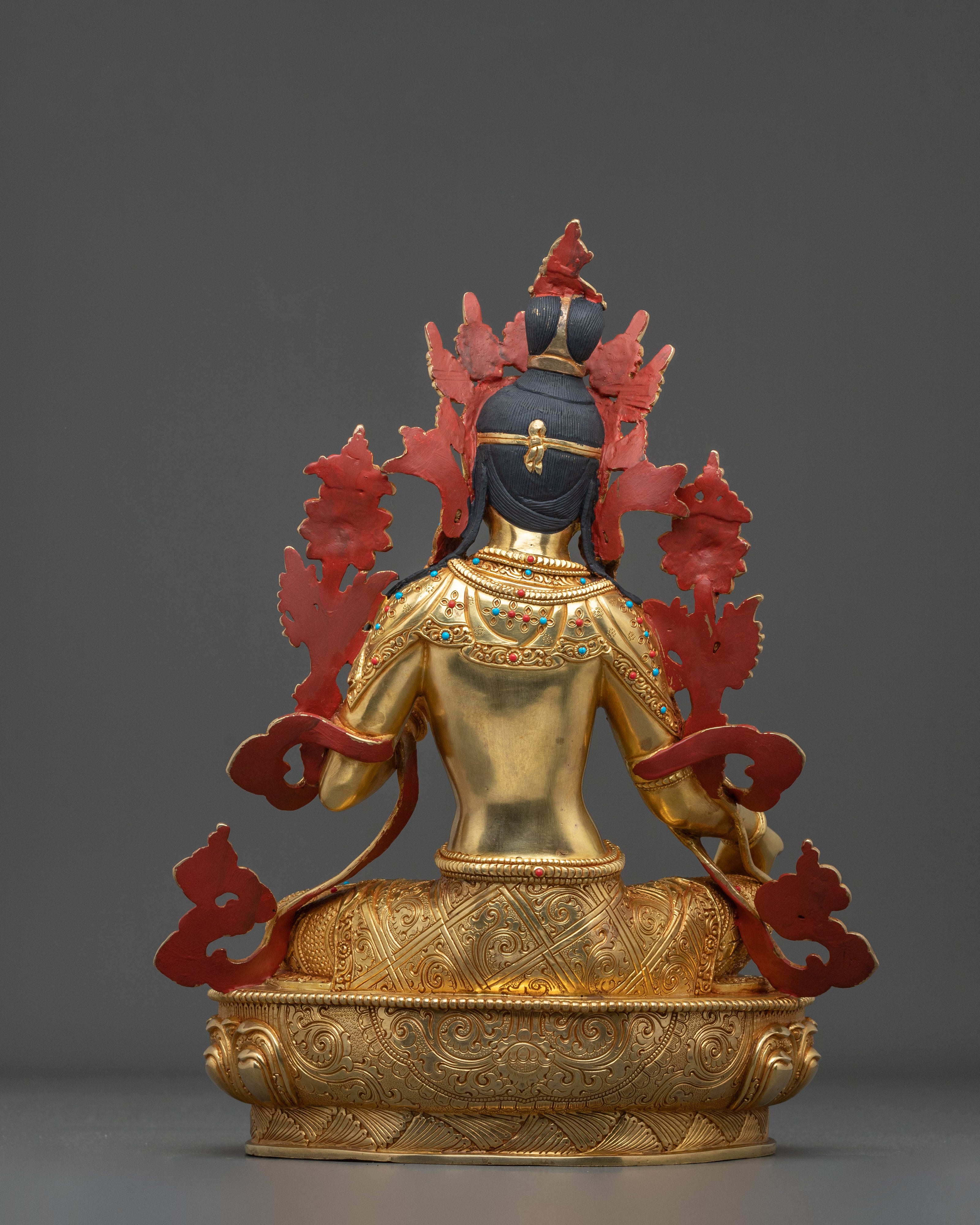 Handmade Green Tara Himalayan Sculpture | Tibetan Protector