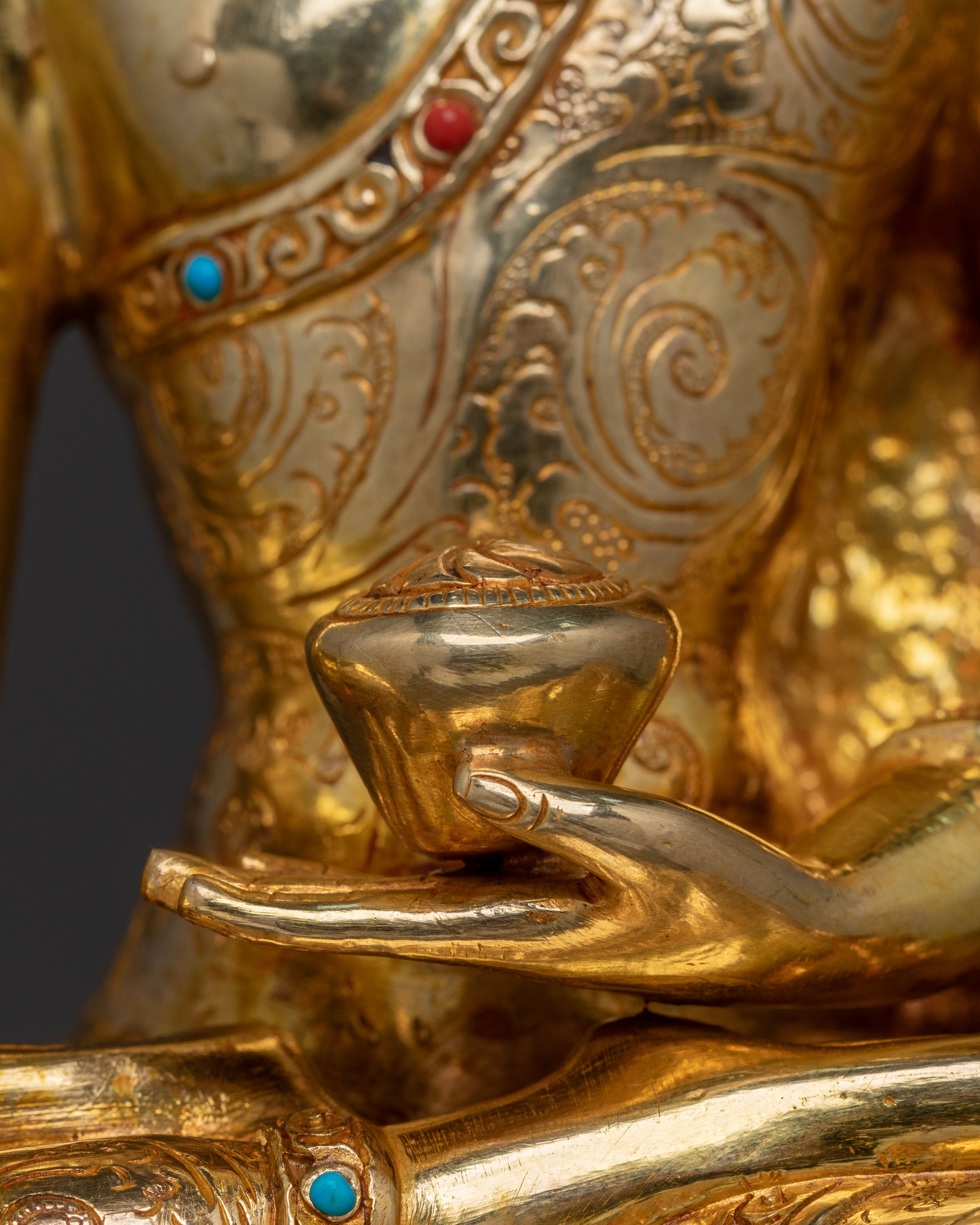 Shakyamuni Buddha Statue with a Throne | Meditation Figure